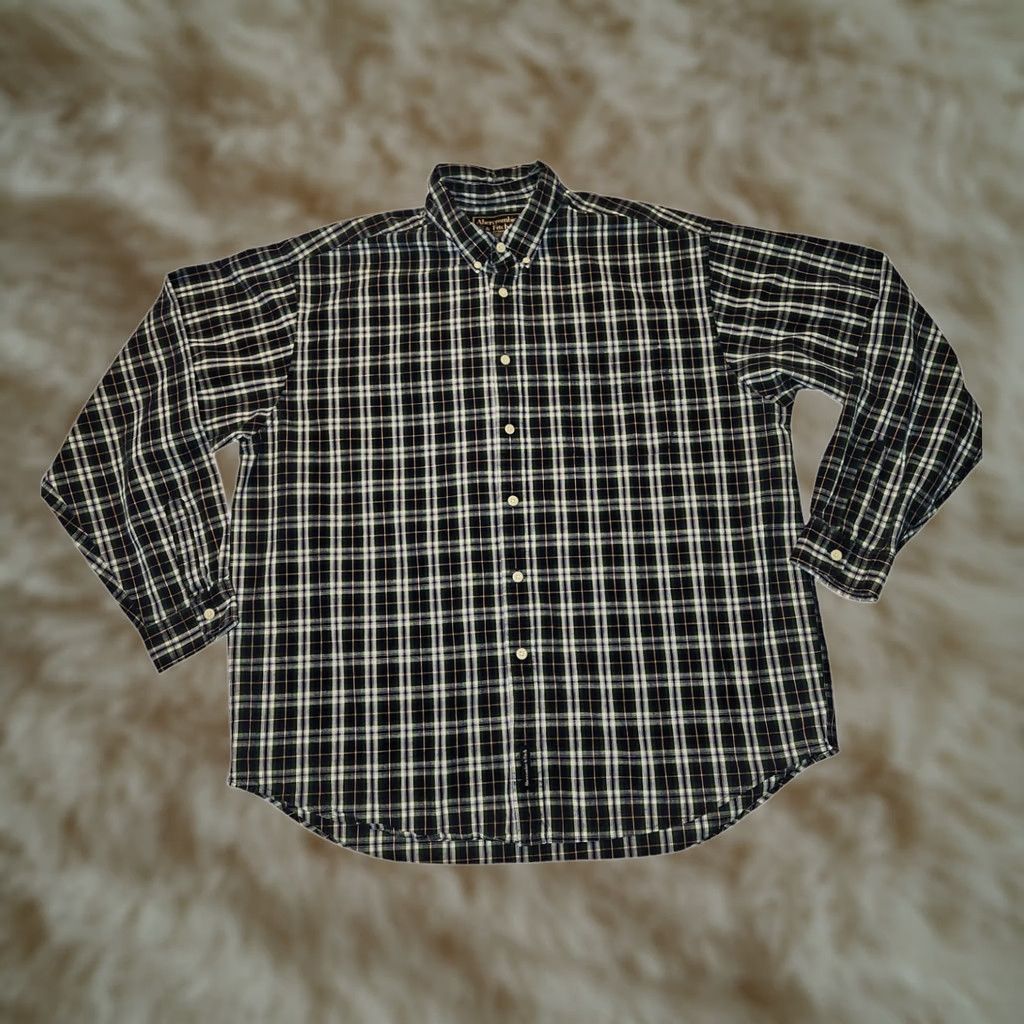 Abercrombie & Fitch Abercrombie & Fitch Button-Down Men’s XLB Plaid Casual Travel Workwear Multicolor Cotton Big & Tall Button-Up Shirt Size US XL / EU 56 / 4 - 1 Thumbnail