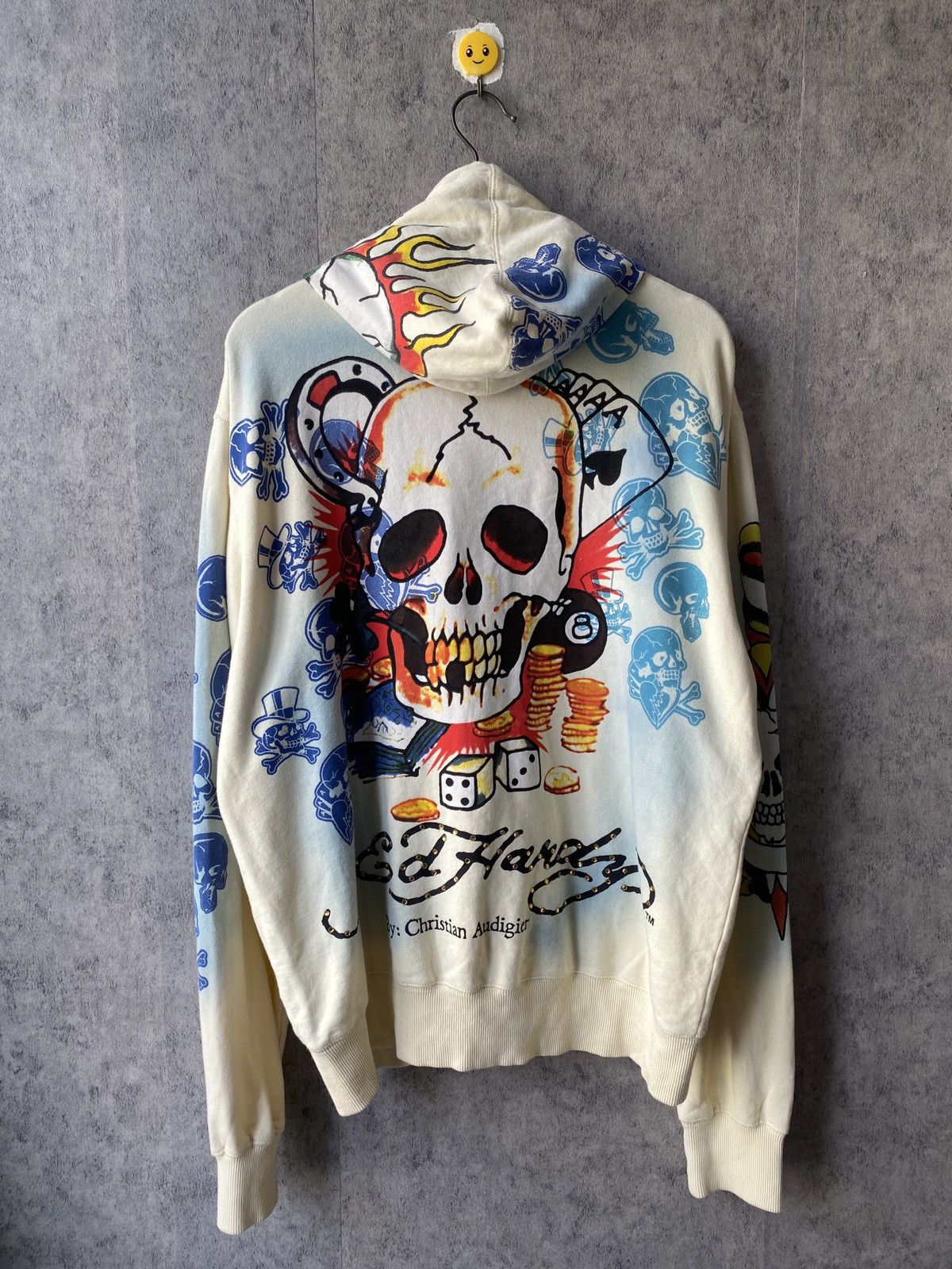 Ed Hardy 2000s Ed Hardy By Christian Audigier Destroyed Tattoo Hoodie Size US XL / EU 56 / 4 - 14 Thumbnail