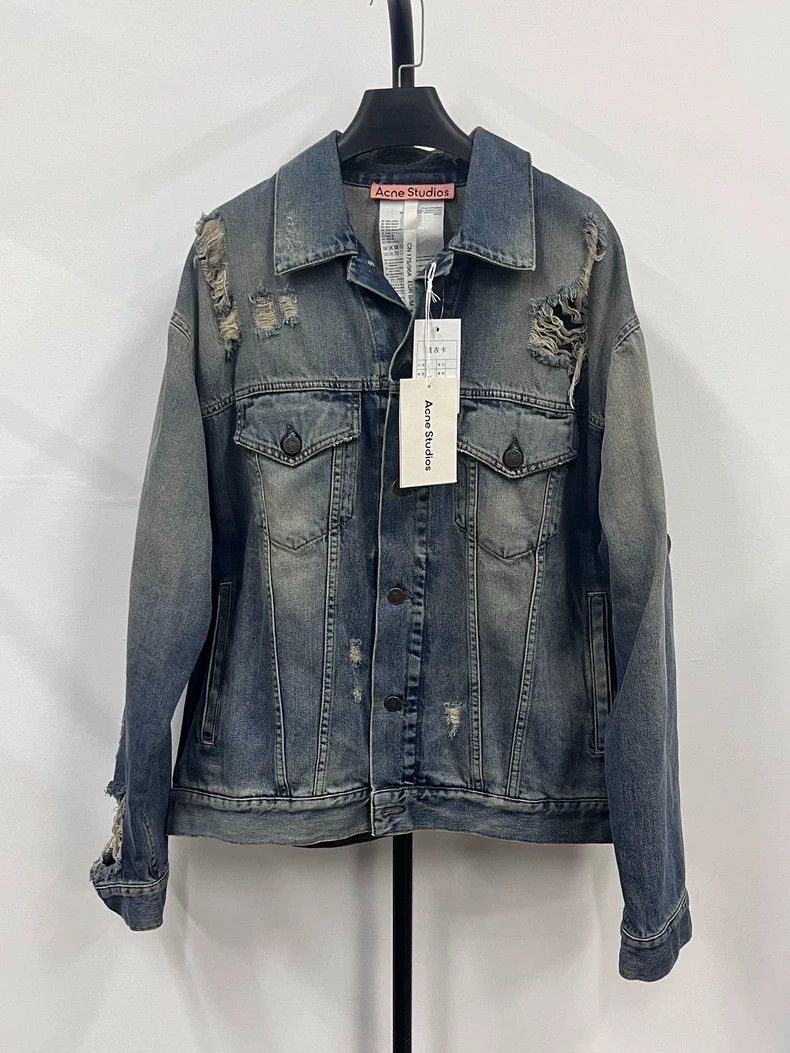 Acne Studios Acne Studios Washed denim jacket stained with rotten mud Size US S / EU 44-46 / 1 - 1 Thumbnail