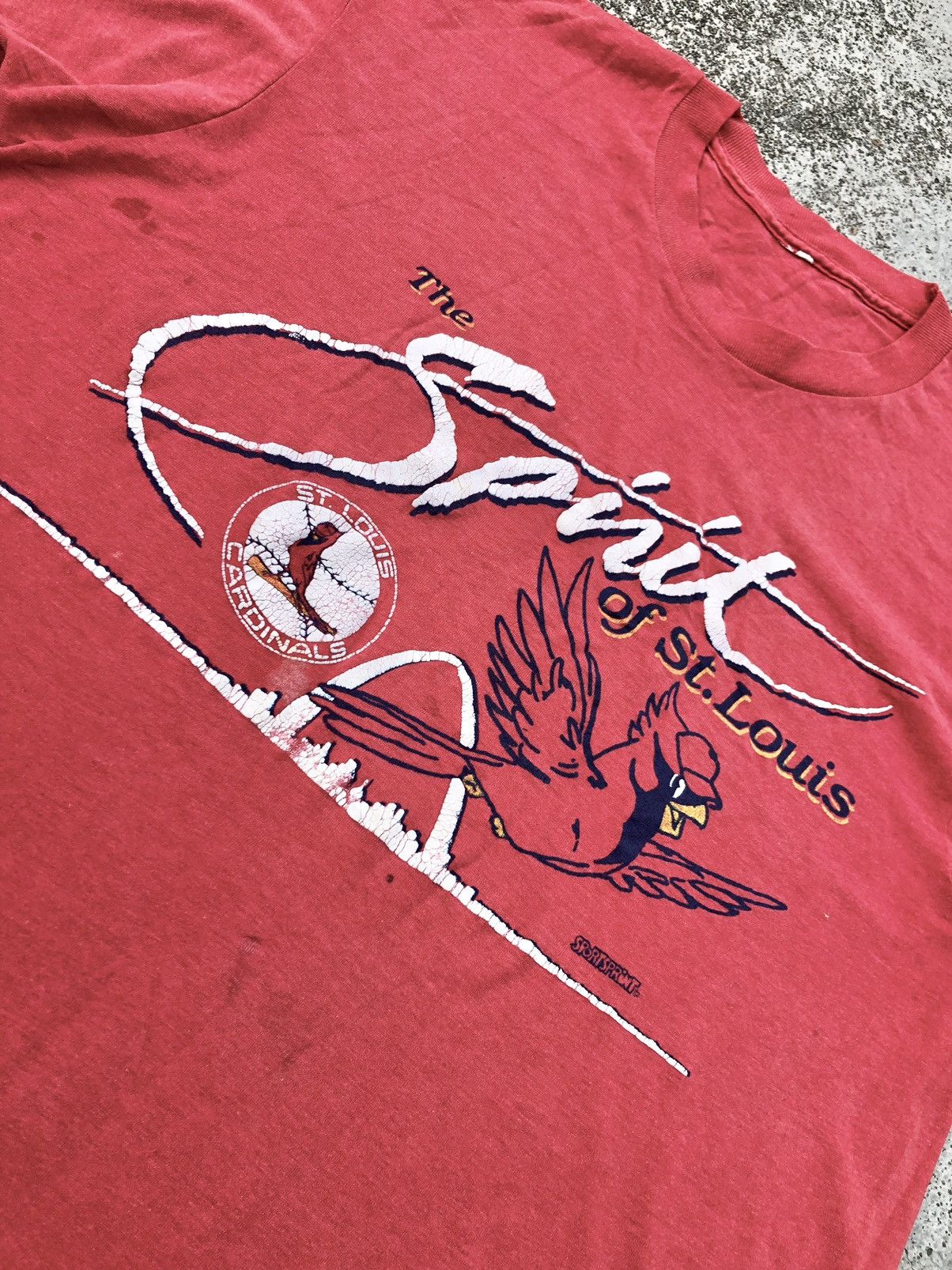 MLB VINTAGE 80s ST LOUIS CARDINALS TEE Size US M / EU 48-50 / 2 - 2 Thumbnail