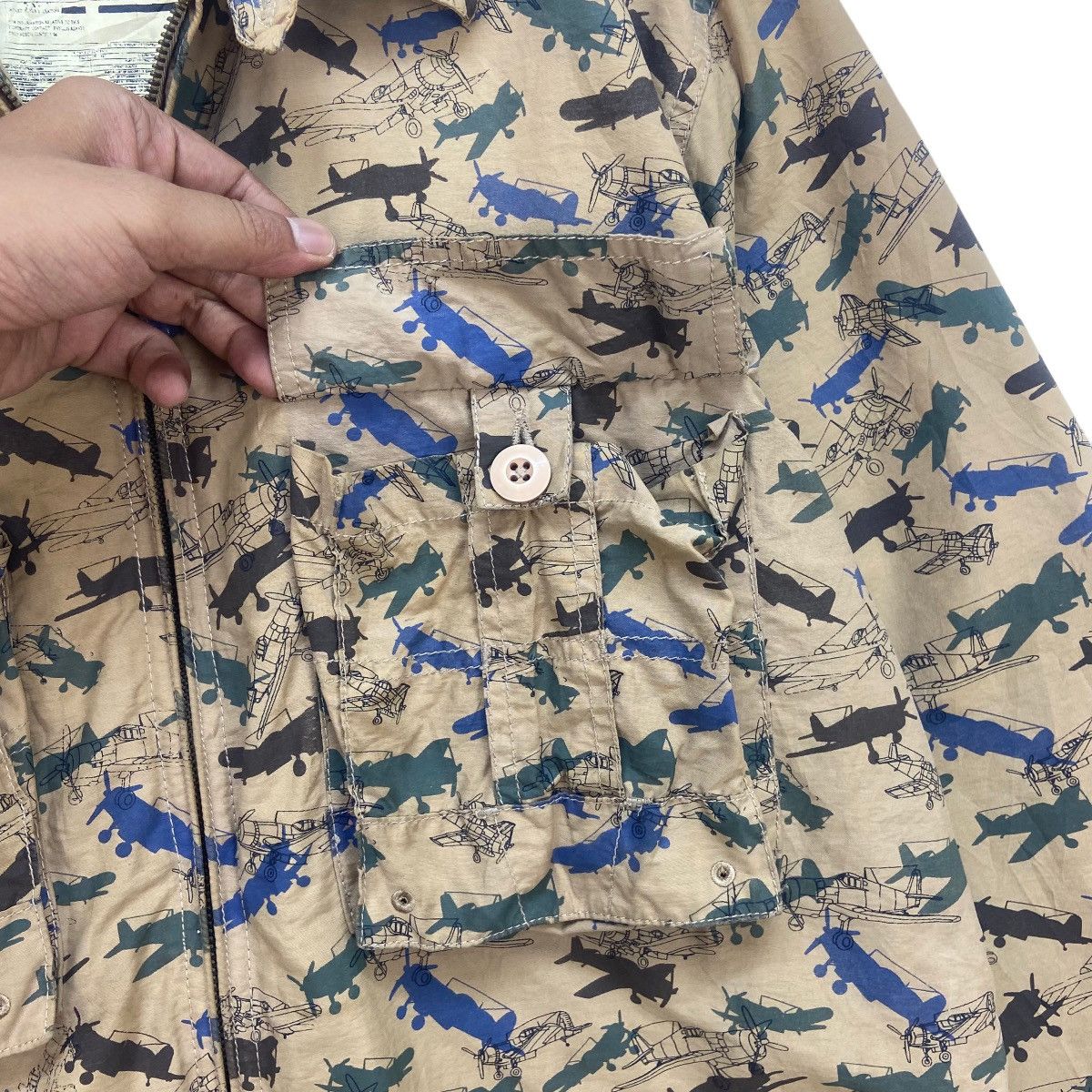 Avirex Avirex Fighter Aircraft Raptor Eagle Full Print Light Jacket Size US S / EU 44-46 / 1 - 16 Thumbnail