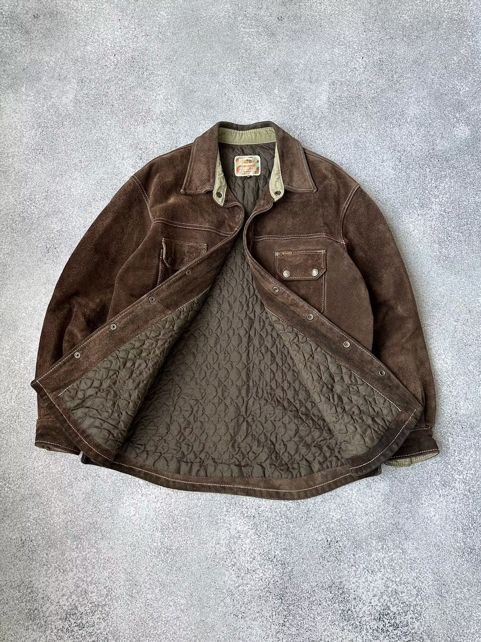 diesel cow leather jacket Diesel Cow Leather Jacket - Black