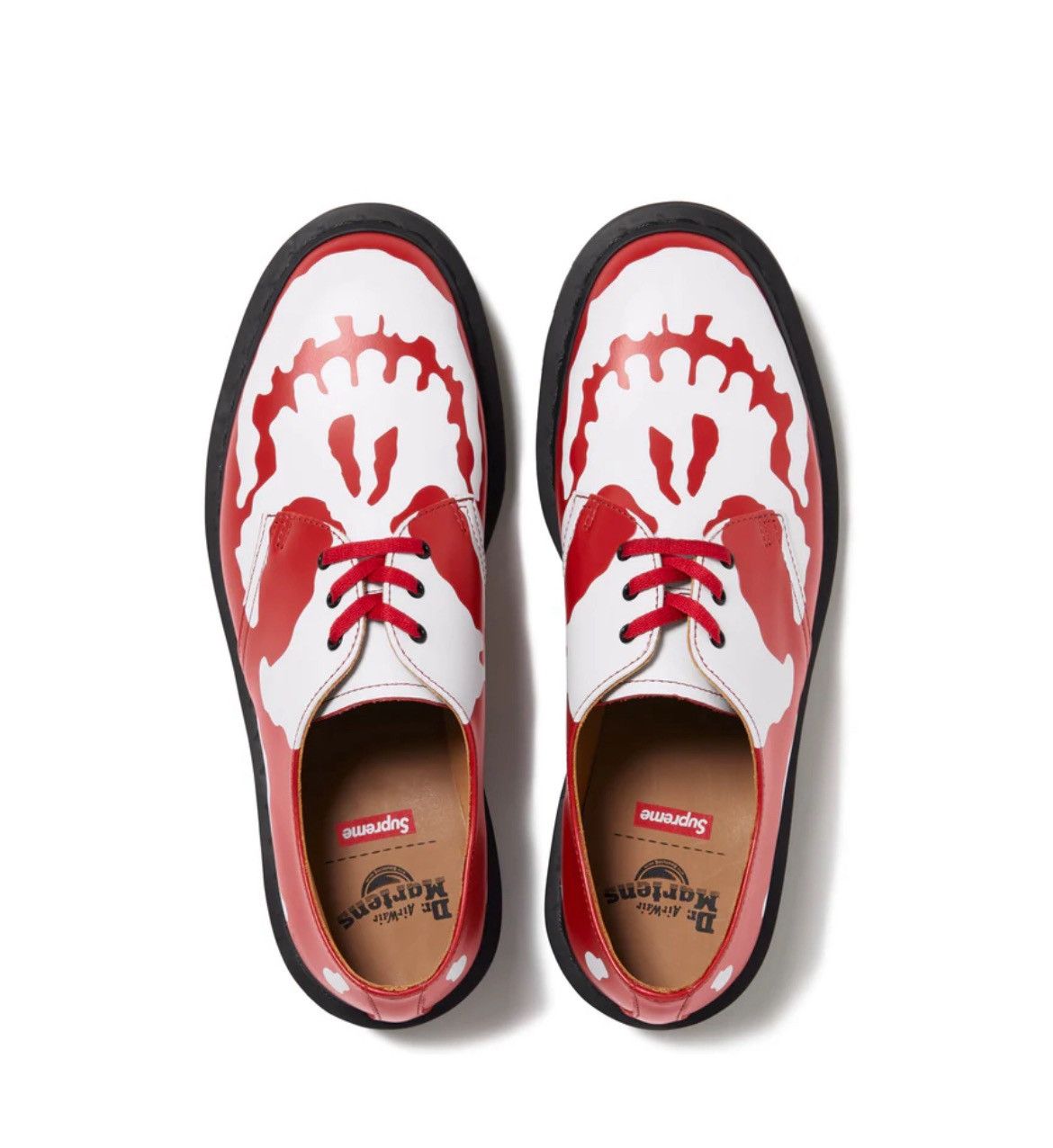 Dr. Martens × Supreme Supreme Dr Martens 1461 3-Eye Shoe Red Skull Size US 9 / EU 42 - 2 Thumbnail
