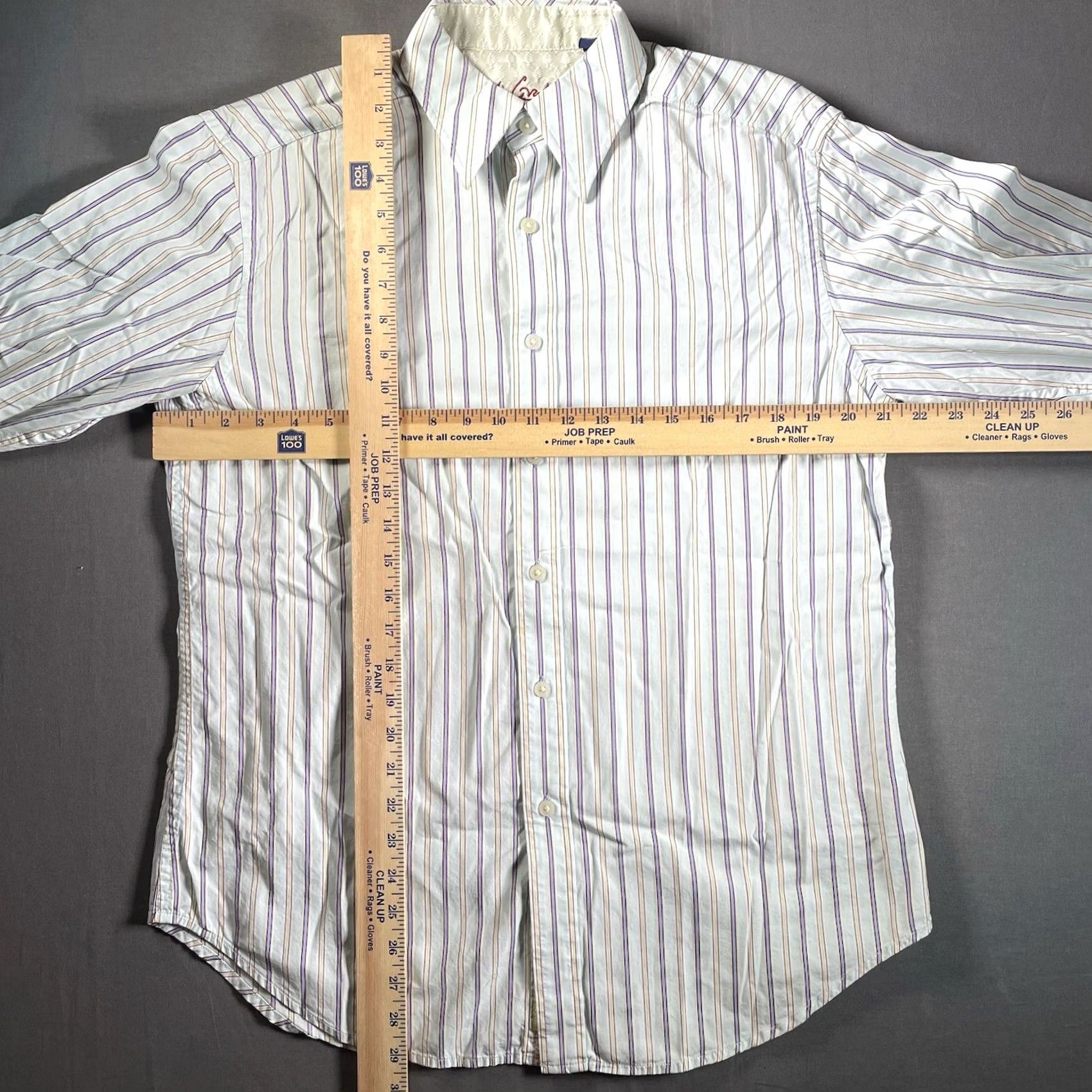 Robert Graham Robert Graham Shirt Mens Medium Pastel Candy Stripes Silk Floral Button-Up Long Sleeve Size US M / EU 48-50 / 2 - 3 Thumbnail