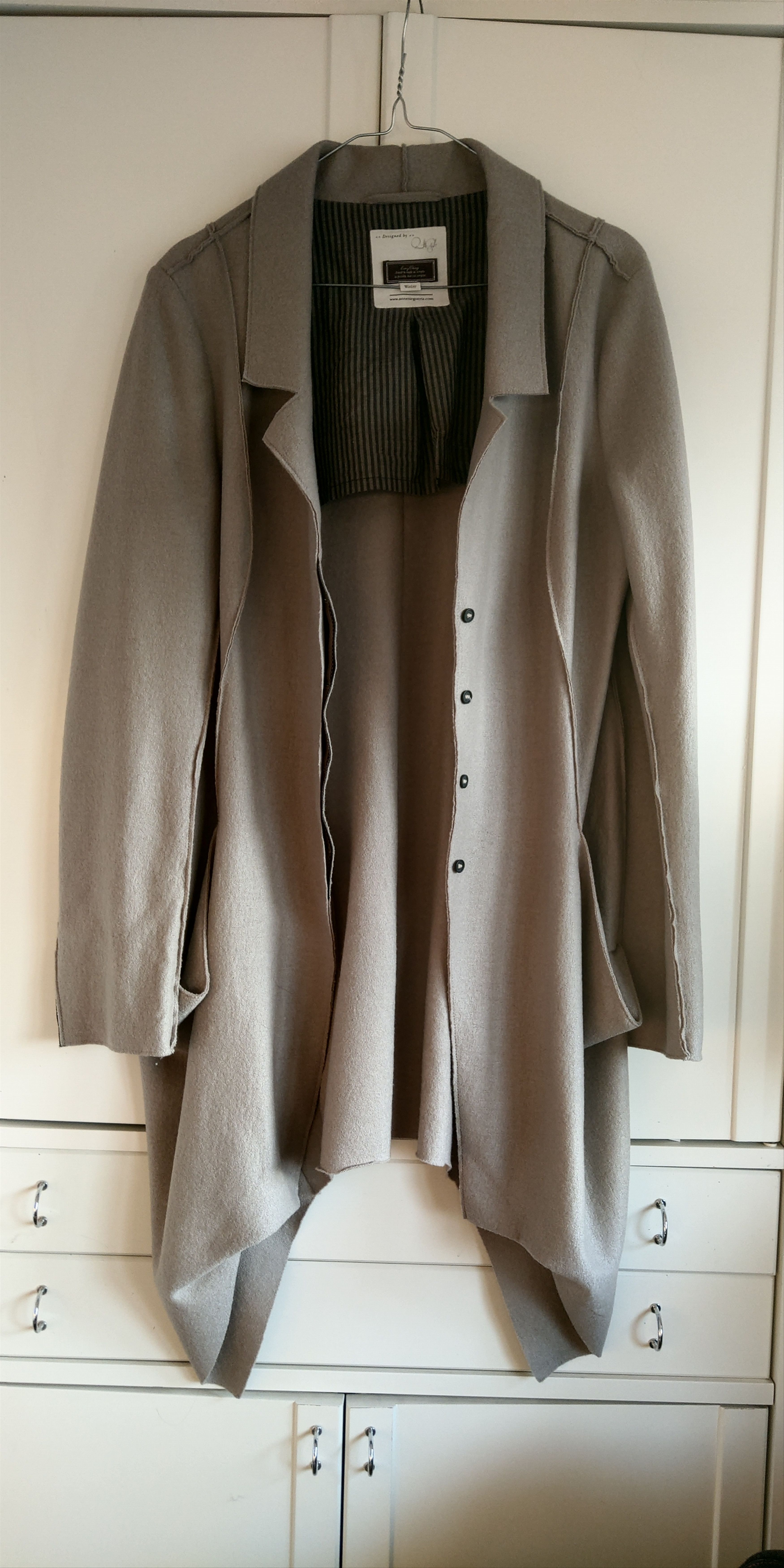 Annette Gortz Avant-Garde Wool Coat Reconstructed Design Alt Goth Size M / US 6-8 / IT 42-44 - 21 Thumbnail
