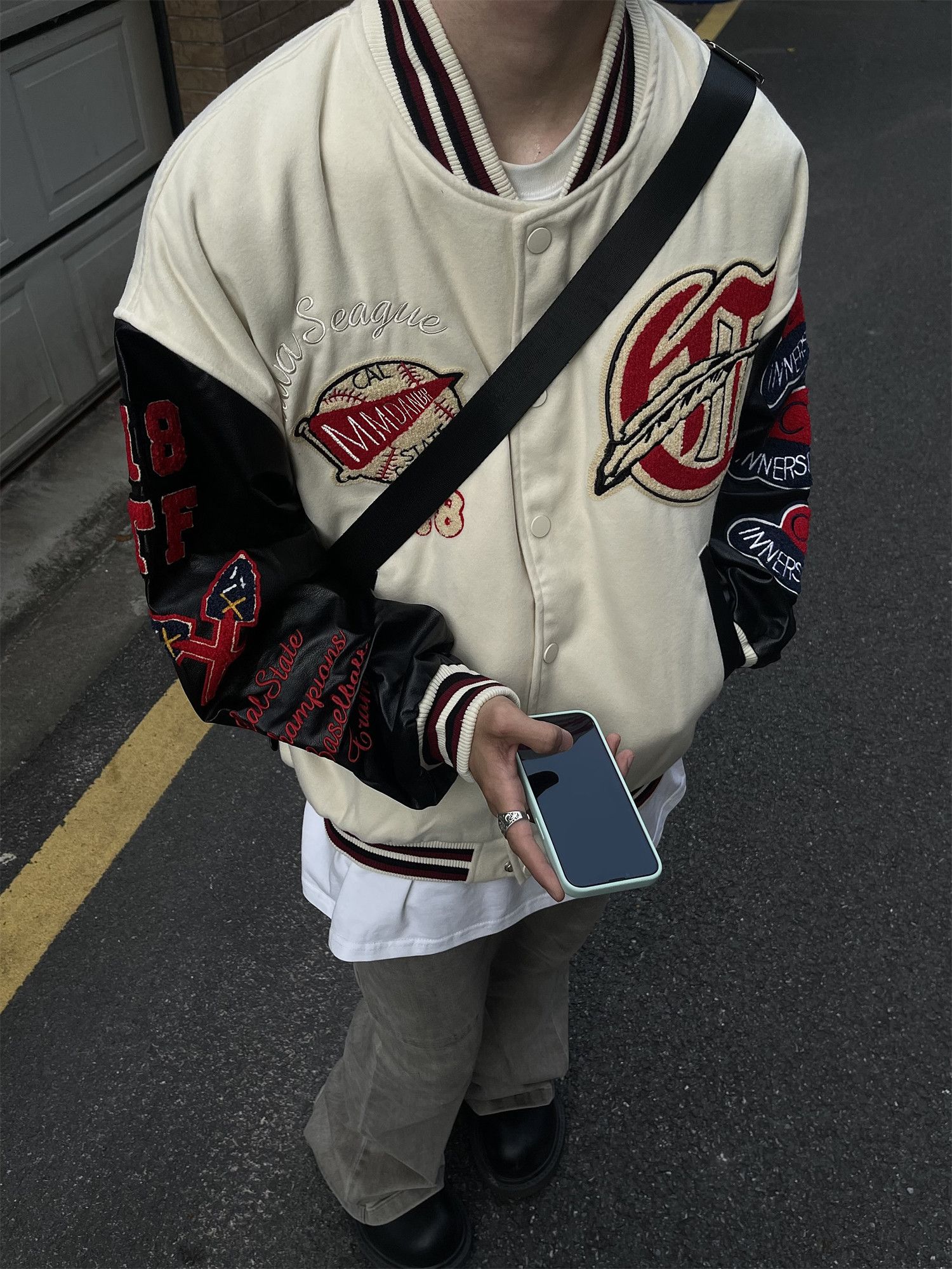 Vintage Flocked Varsity Jacket