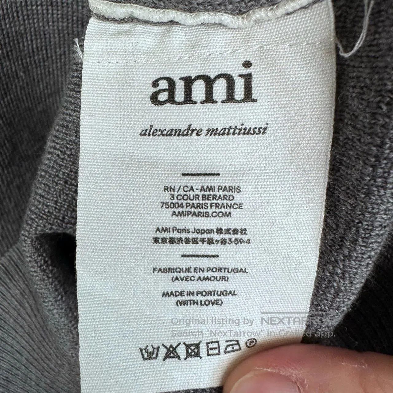 AMI ami paris gray heart logo wool sweater. Size US M / EU 48-50 / 2 - 5 Thumbnail