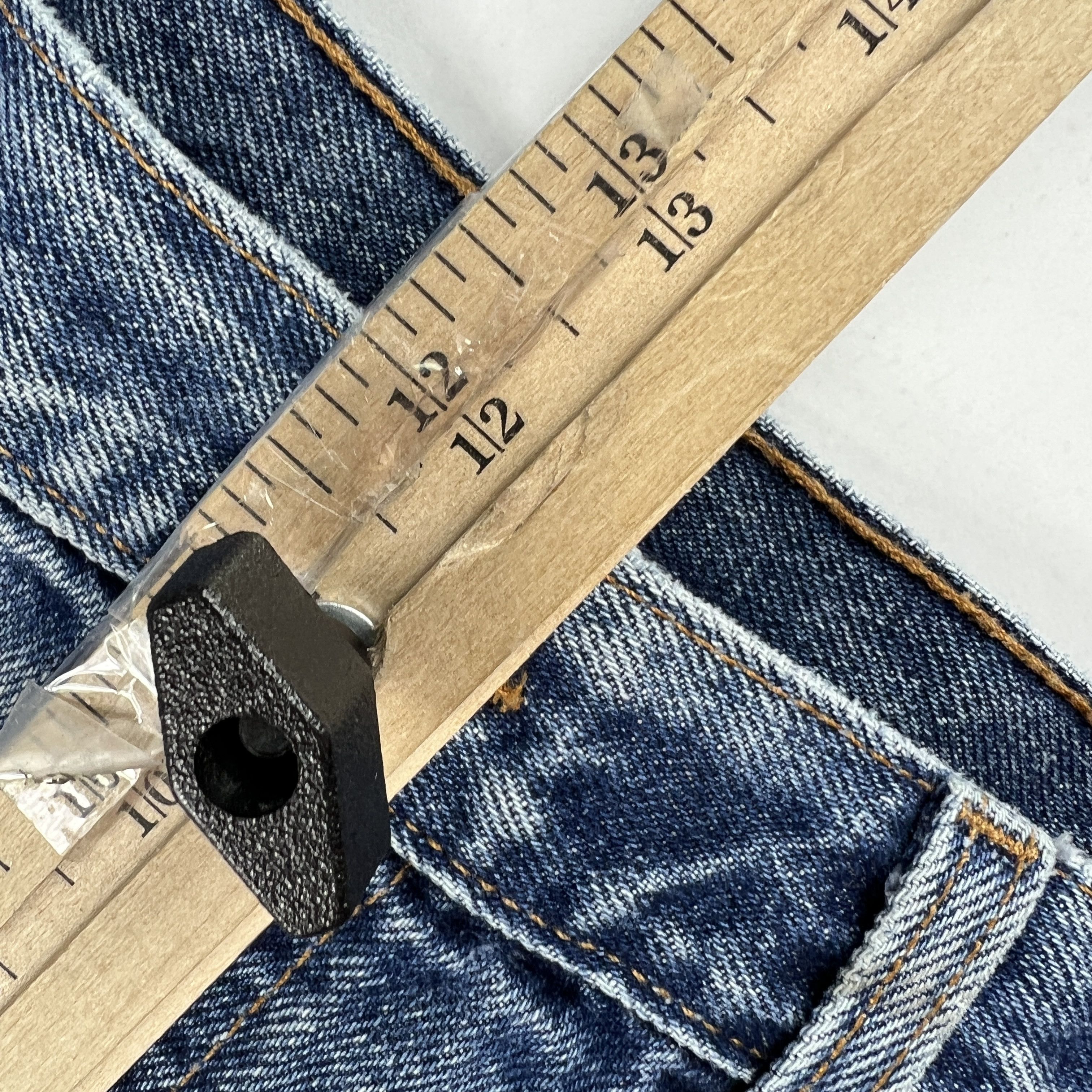 Levi's × Vintage Y2K Levi's Jean Shorts Blue Whiskers Cut Off Denim Jorts Size US 33 - 16 Thumbnail