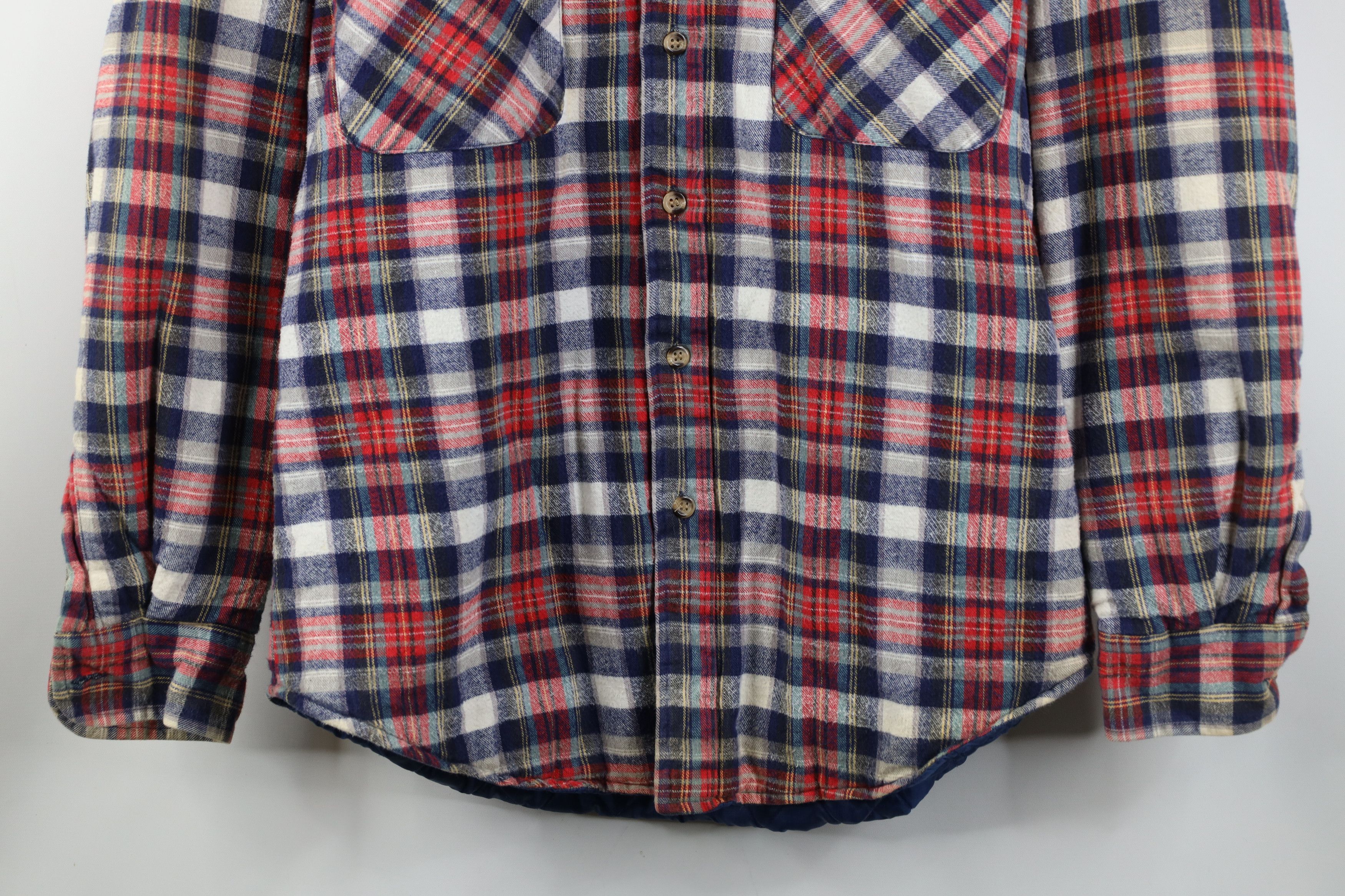 Vintage Vintage 70s Streetwear Quilted Flannel Shirt Jacket Jac Size US M / EU 48-50 / 2 - 3 Thumbnail