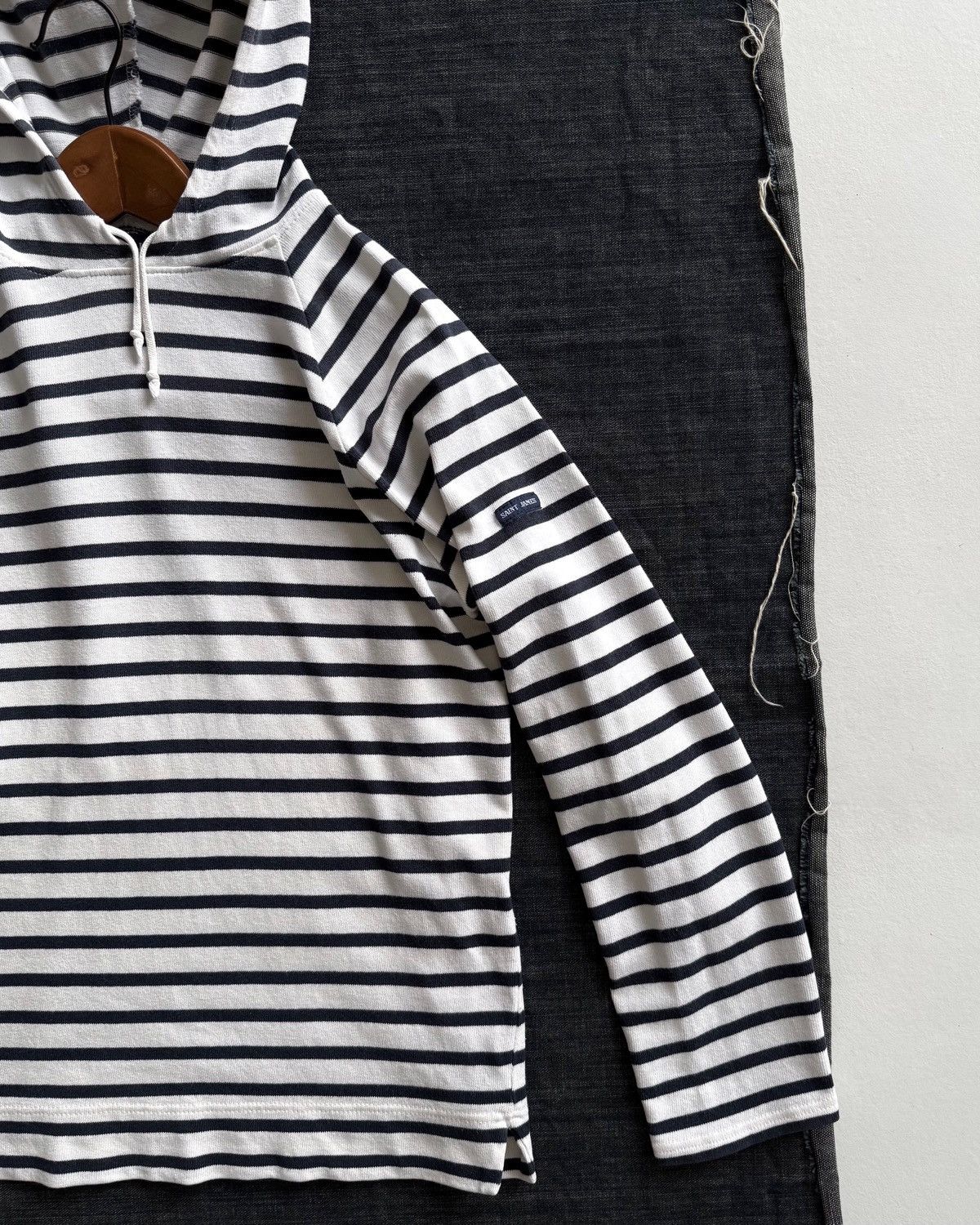 Saint James SAINT JAMES MARINE HOODIE STRIPE SHIRT Size US M / EU 48-50 / 2 - 5 Thumbnail