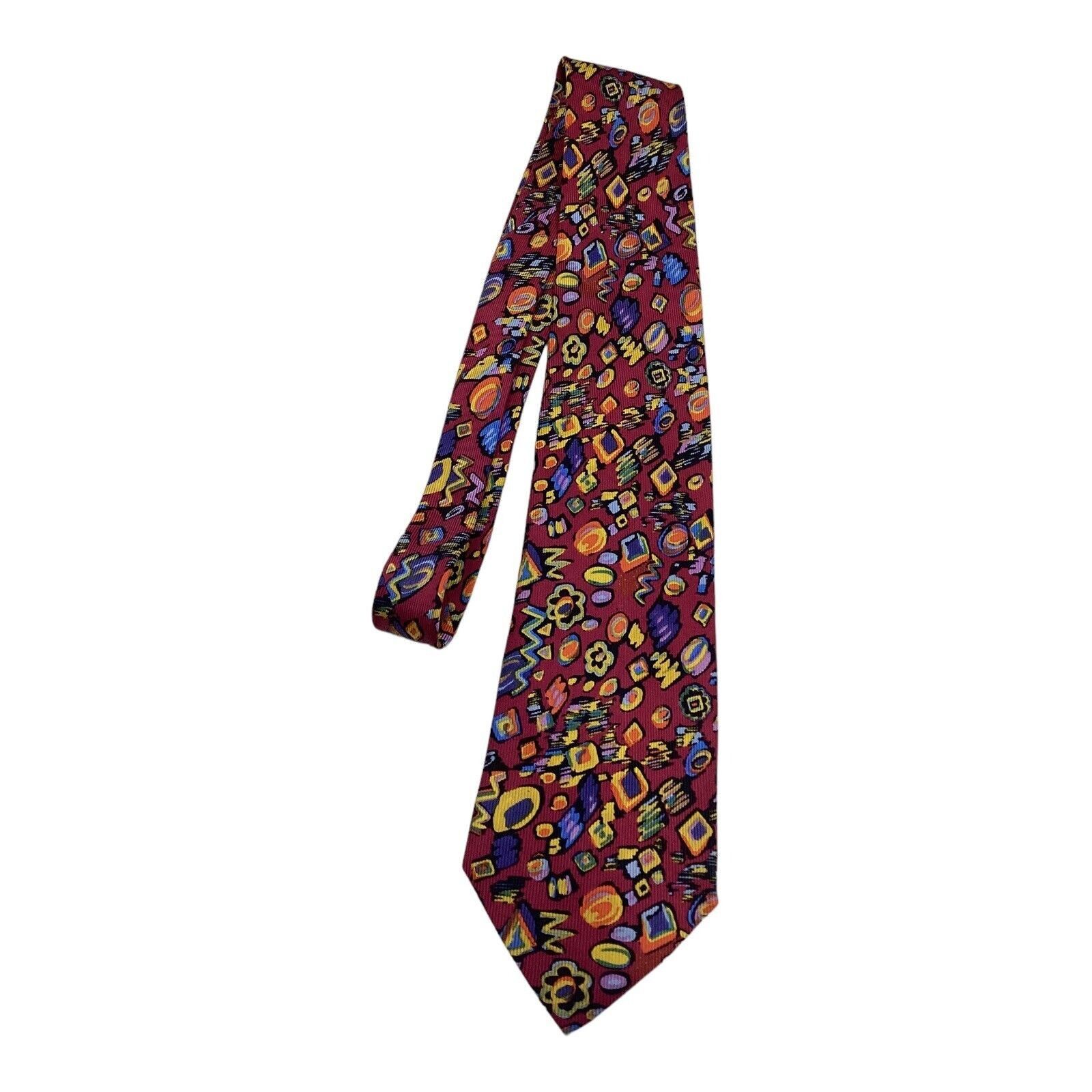 Missoni MISSONI Purple Art Print Luxury Silk Tie Made In Italy W: 3. Size ONE SIZE - 5 Thumbnail
