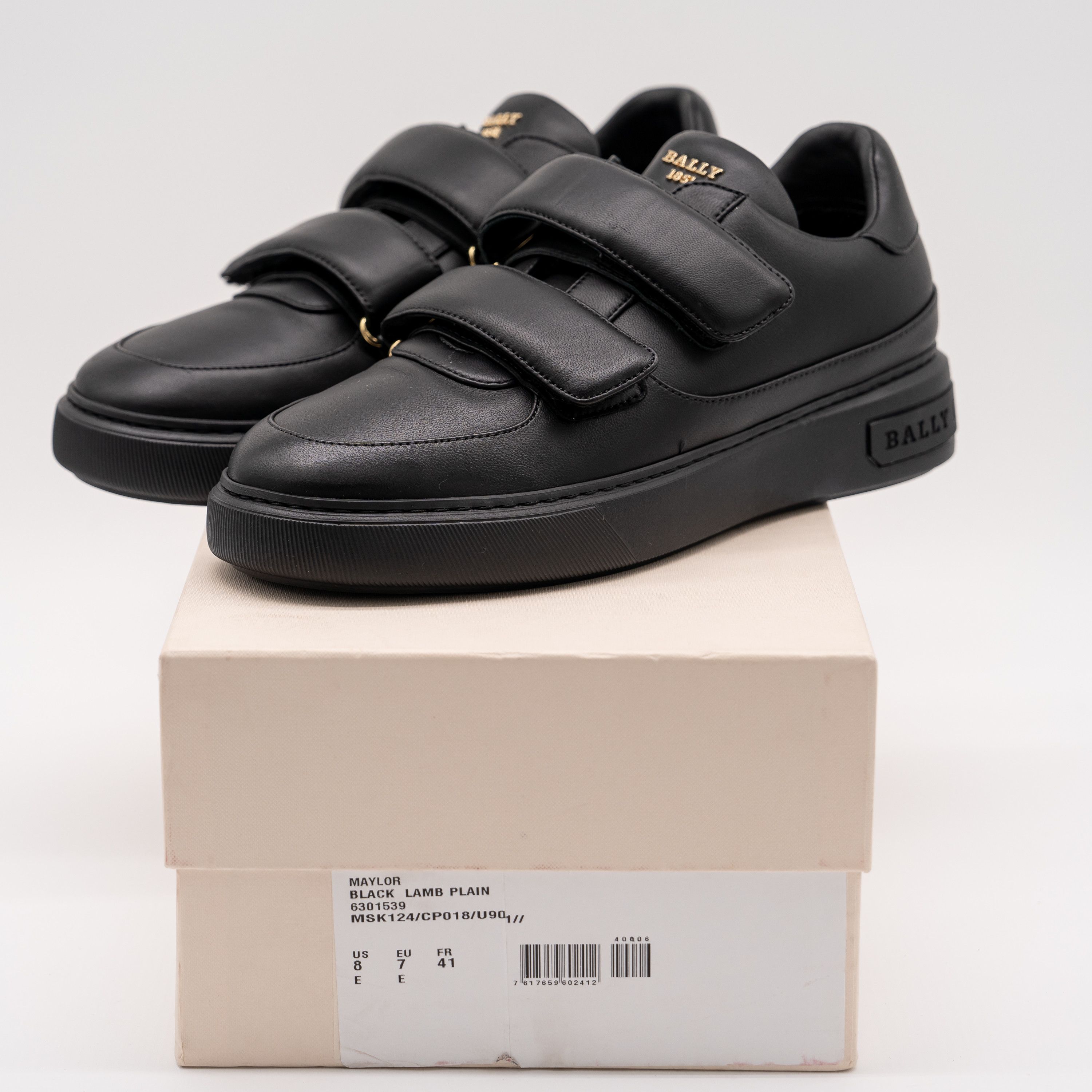 Bally 8 Bally Maylor Black Leather Sneakers Strap Size US 8 / EU 41 - 11 Thumbnail