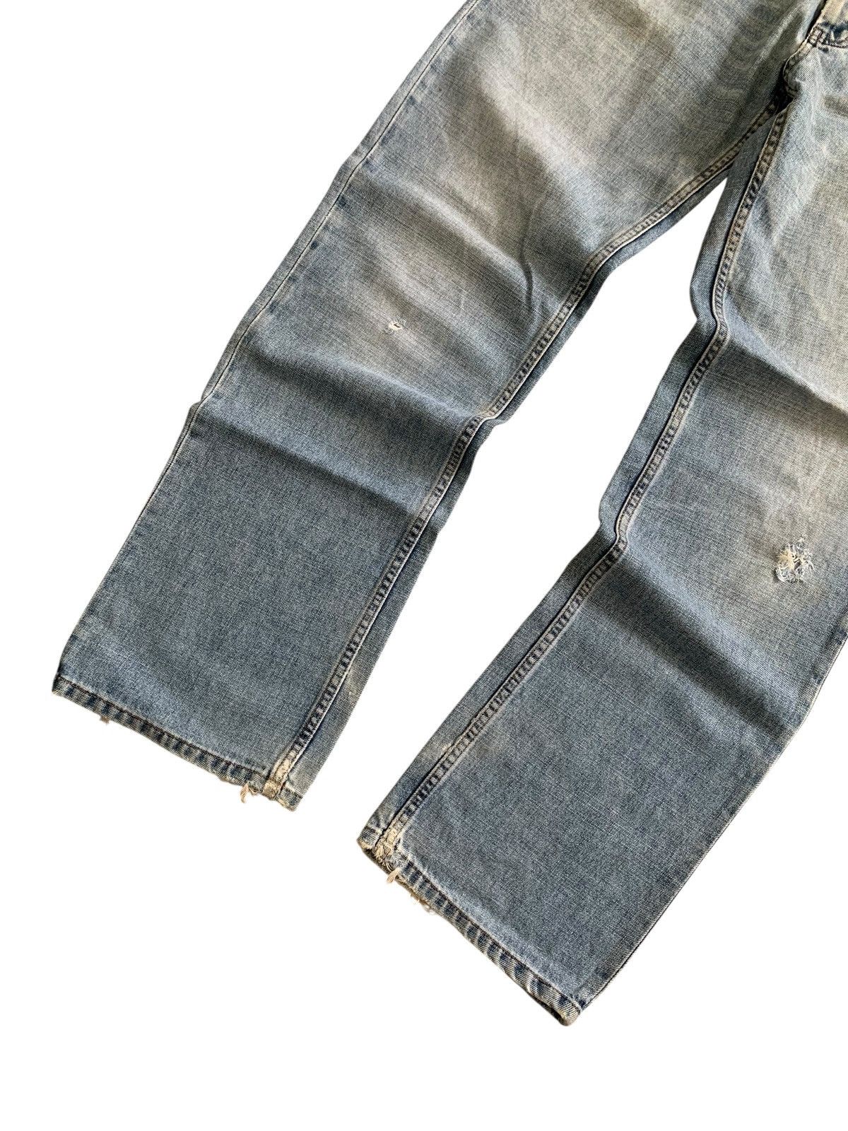 Japanese Brand Sisley Button Fly Distressed Faded Blue Jeans Size US 34 / EU 50 - 9 Thumbnail