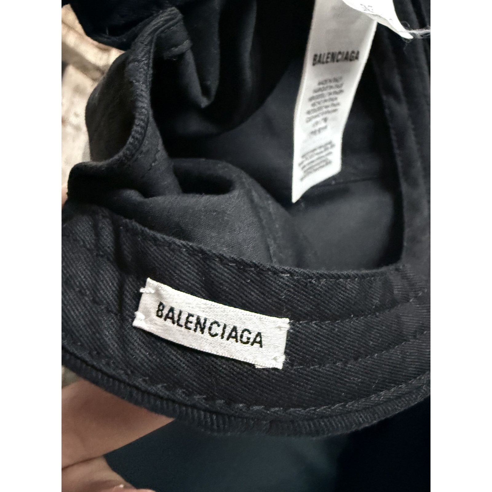 Balenciaga Balenciaga Cap Black White Used Large Size ONE SIZE - 5 Thumbnail