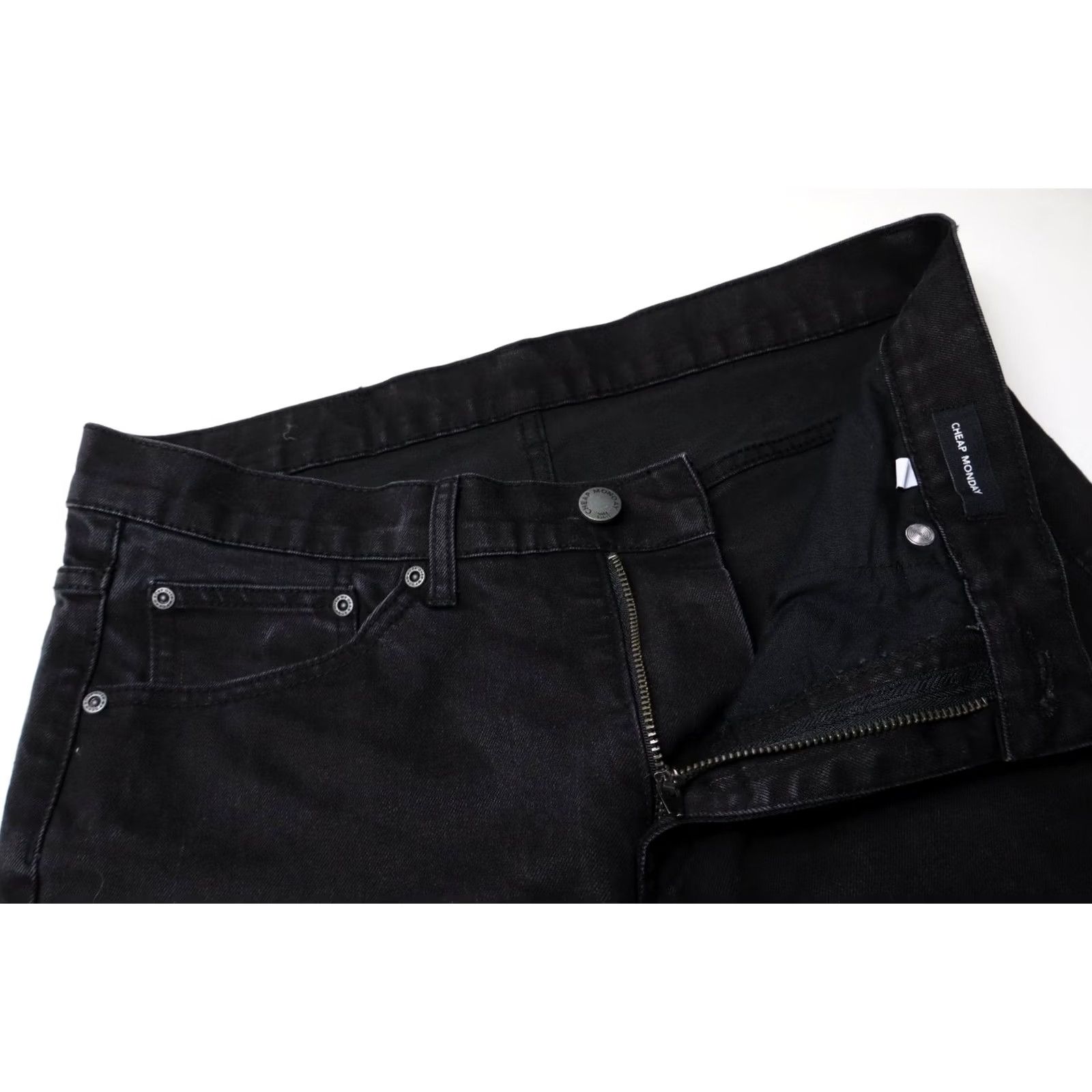 Cheap Monday Cheap Monday Sonic Rinse Black Jeans Slim W32/L34 Zip Fly Stretched Men Size US 32 / EU 48 - 4 Thumbnail