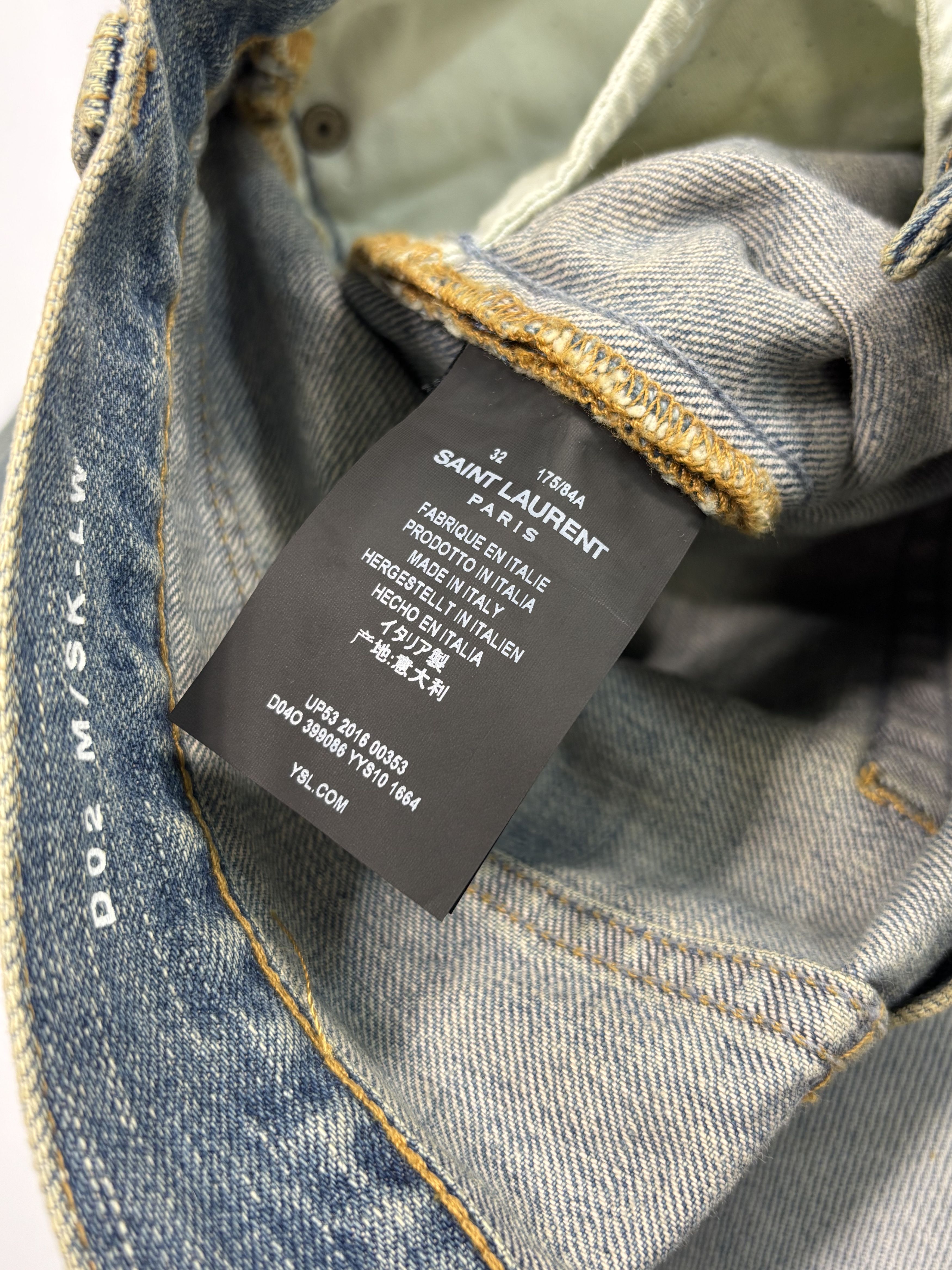 Saint Laurent Paris Saint Laurent Distressed Blue Jeans Size US 32 / EU 48 - 3 Thumbnail