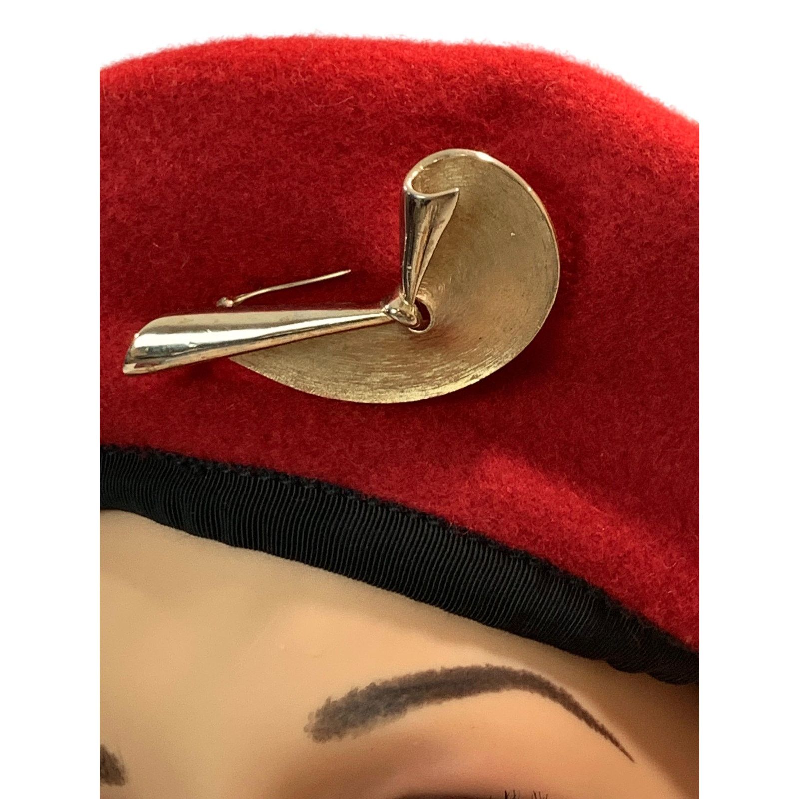 Jewelry × Vintage 50s 60s Crown Trifari Modernist Abstract Gold Brooch | 2.75" Size ONE SIZE - 3 Thumbnail