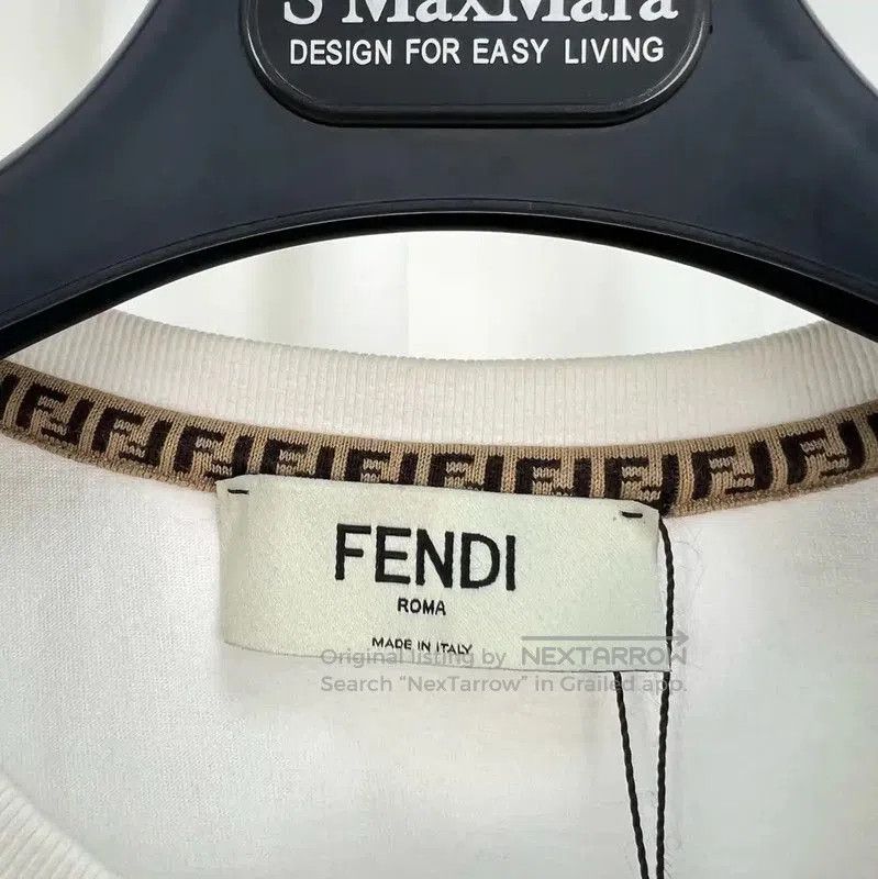 Fendi Fendi Summer White Cotton Logo Tee . Size XXS / US 00 / IT 34 - 5 Thumbnail