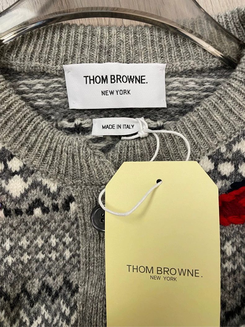 Thom Browne Thom browne Gray fw24 embroidered floral latest show round- Size M / US 6-8 / IT 42-44 - 5 Thumbnail