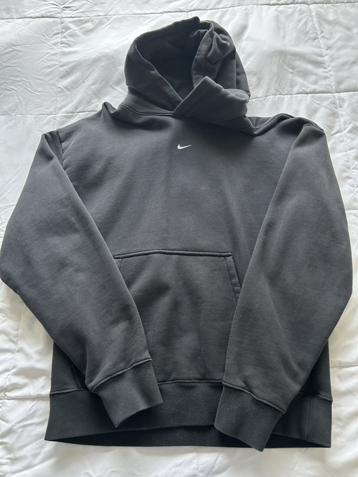 Vintage Nike Center Swoosh Nike Mini Swoosh Black Hoodie Nike X - Main Image