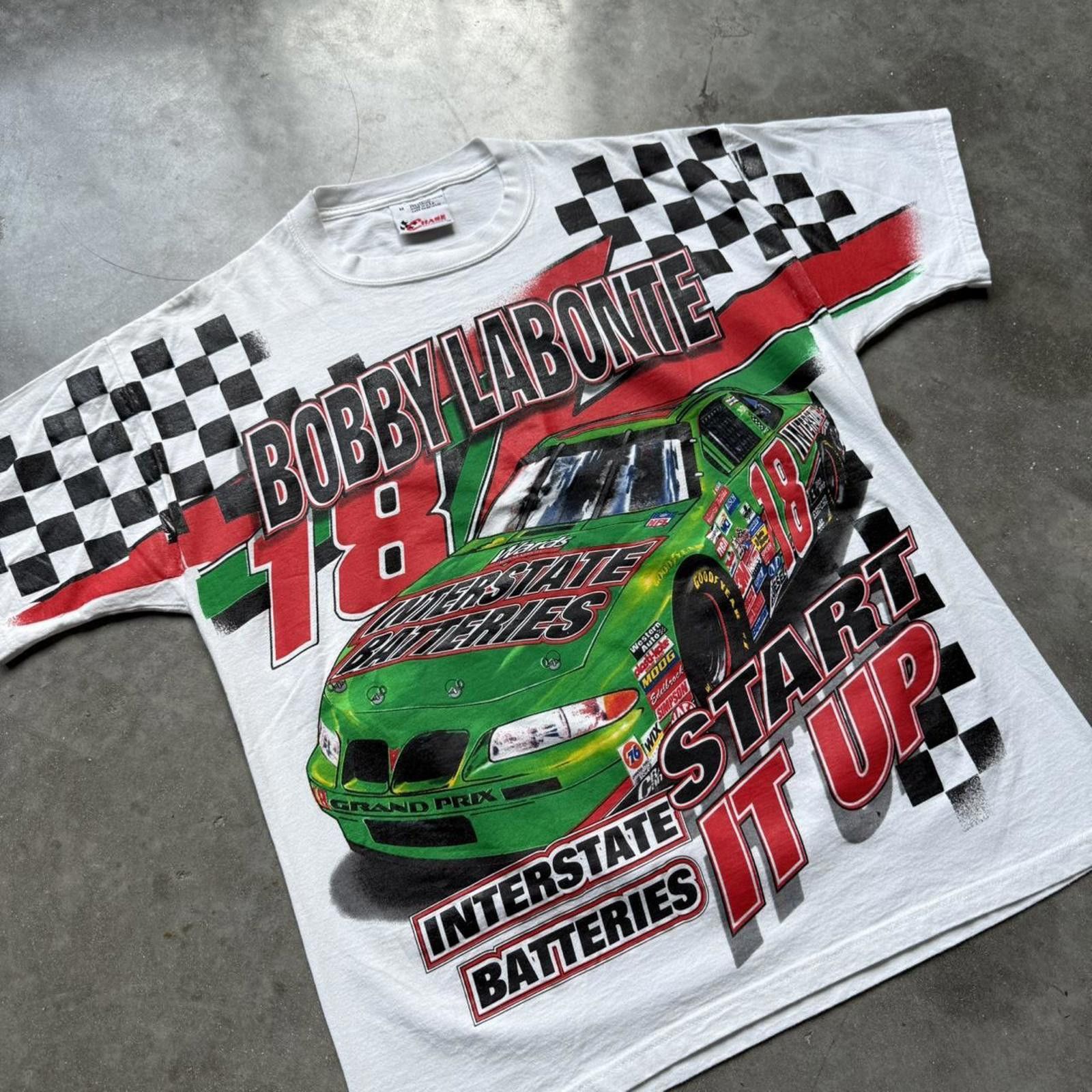 NASCAR Licensed NASCAR Bobby Labonte 1998 AOP Vintage 90's T-shirt Size US M / EU 48-50 / 2 - 3 Thumbnail