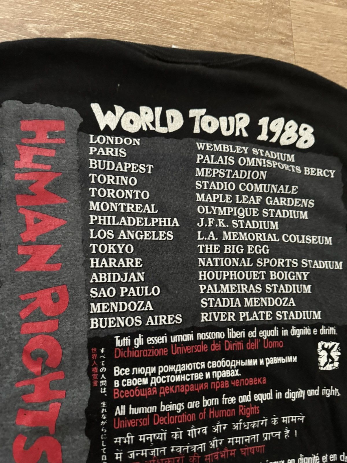 Reebok Human Rights Now! Reebok 1988 World Tour Concert Tee Large Size US L / EU 52-54 / 3 - 10 Thumbnail