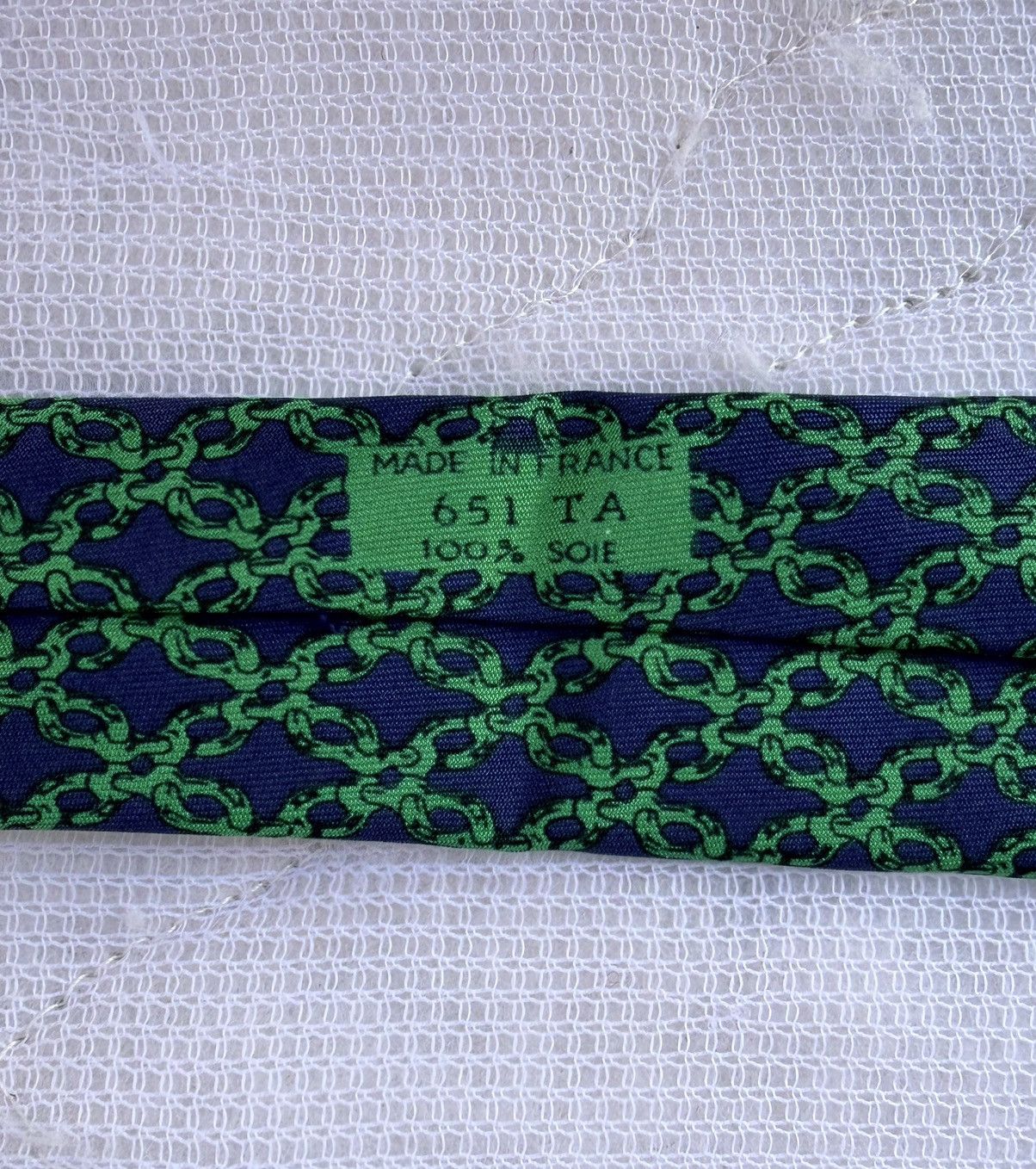 Hermes HERMES TIE FACONNEE Pattern Green JACQUARD Men's NECKTIE Size ONE SIZE - 5 Thumbnail