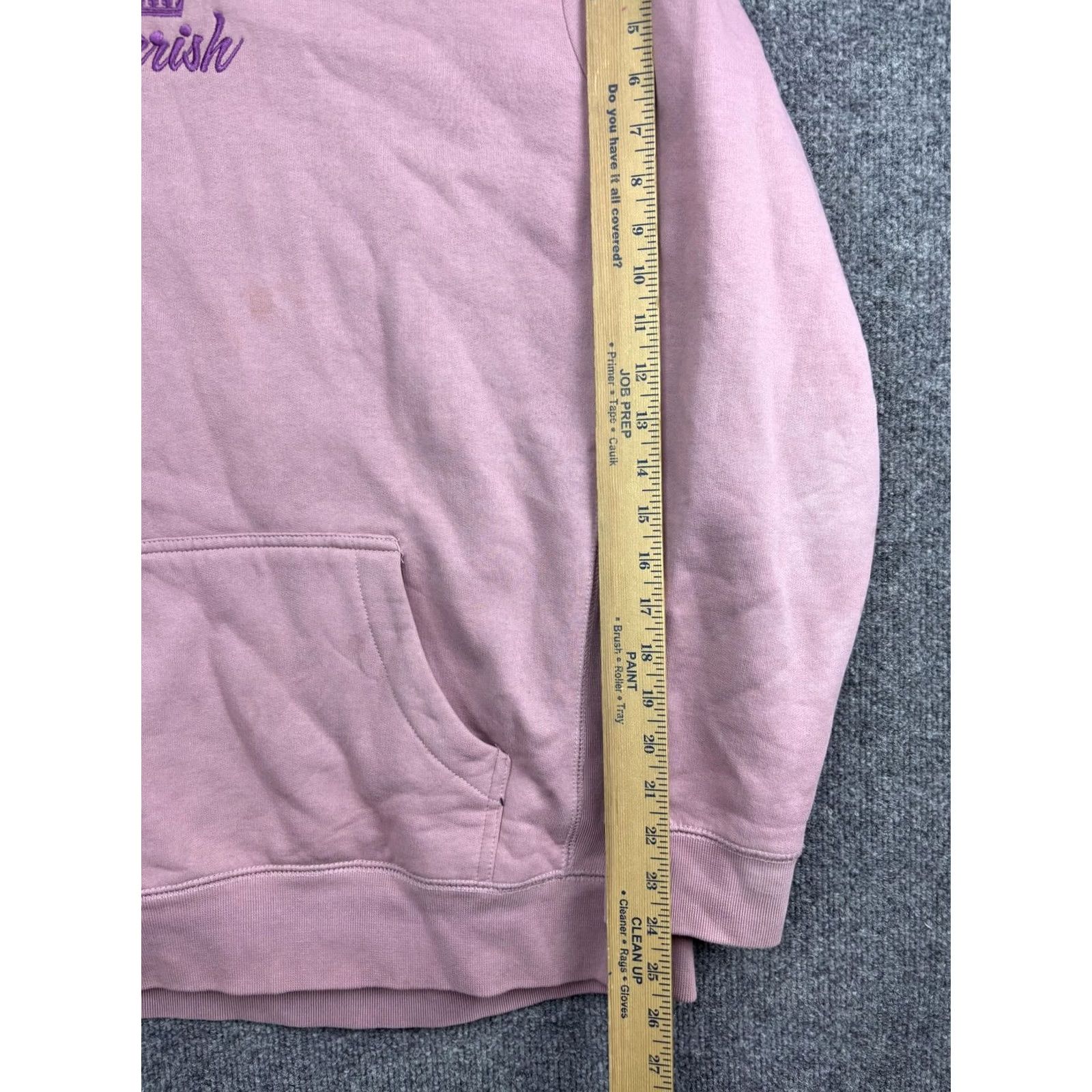 Pinko Jiberish Hoodie Mens L Pink Pullover Fleece Sweatshirt Crown Embroidered Crew Neck Pockets Logo Size US L / EU 52-54 / 3 - 5 Thumbnail