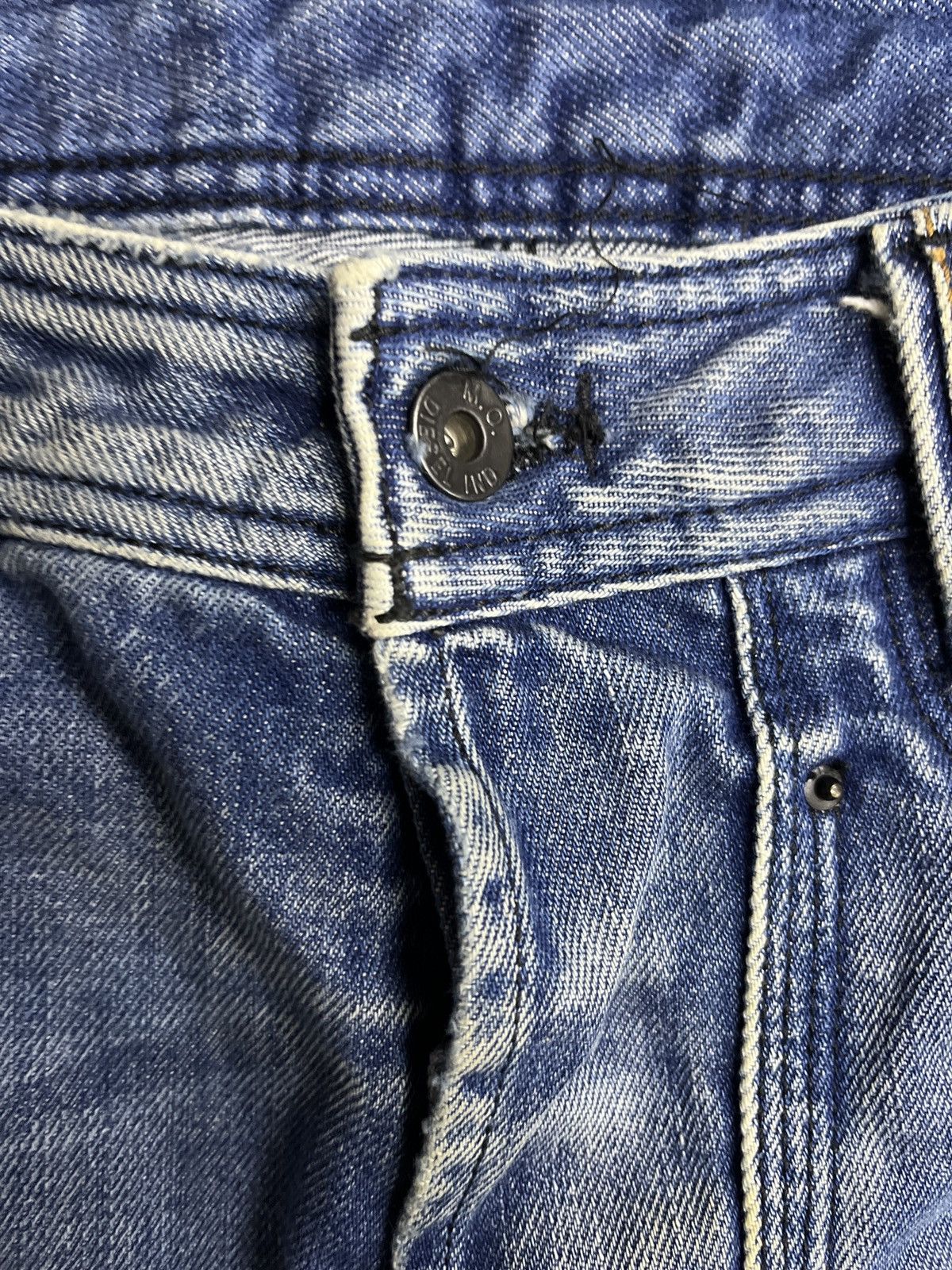 Diesel 2000s Diesel Punk Studded Washed Selvedge Denim Timmen Jeans Size US 32 / EU 48 - 9 Thumbnail