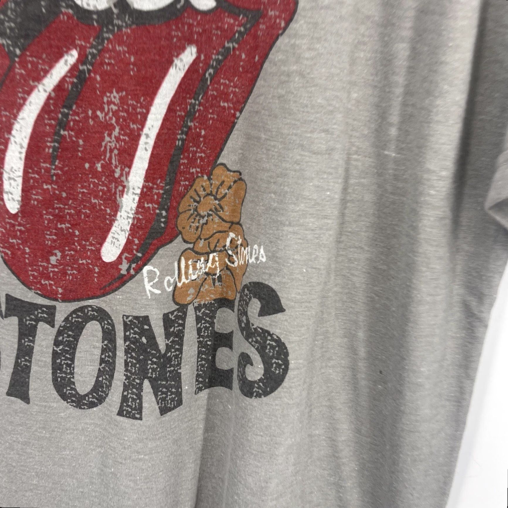 Vintage Image Rolling Stones Tshirt Womens Large Gray Short Sleeve Band Tee Size L / US 10 / IT 46 - 6 Thumbnail