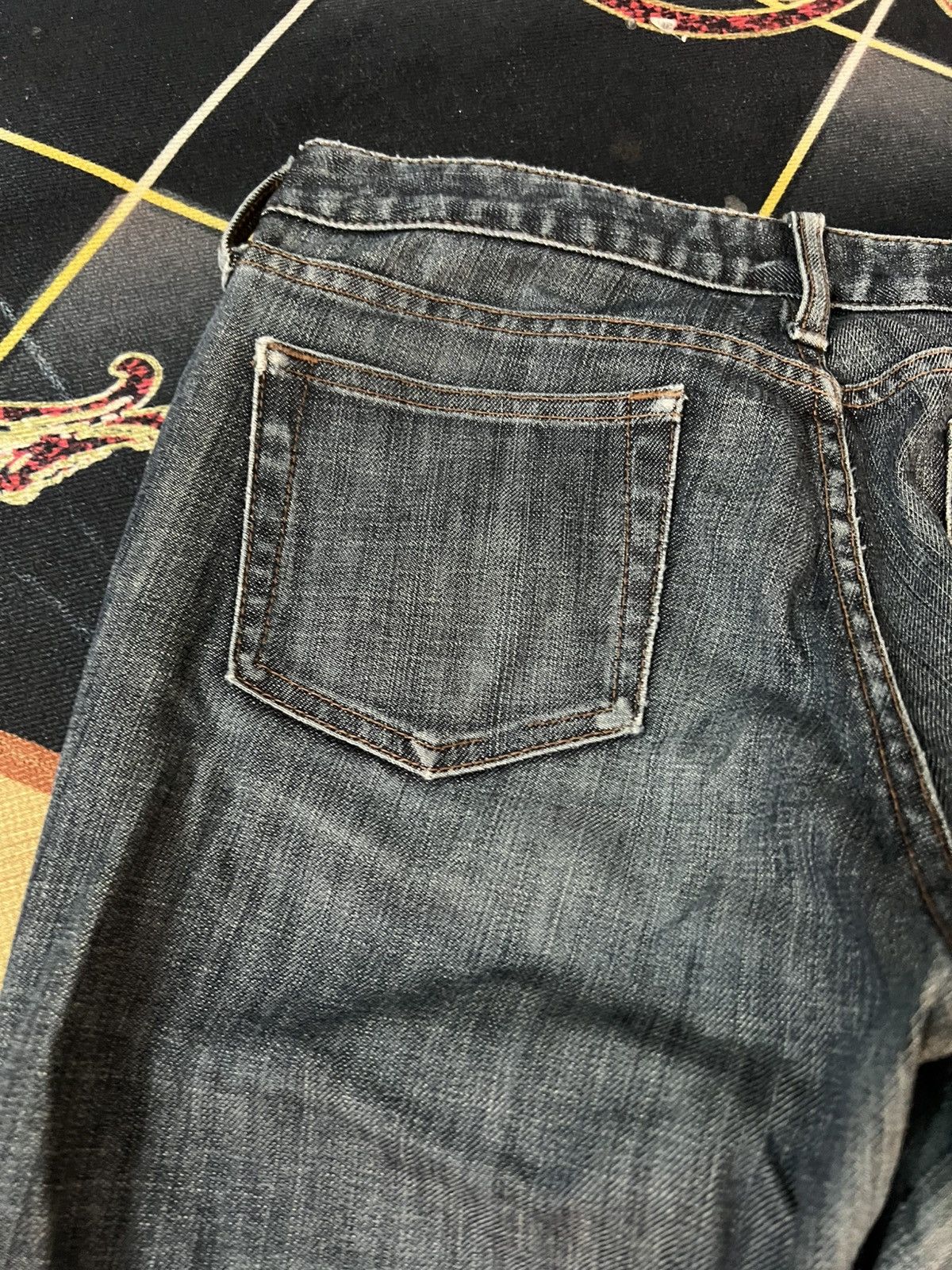 Japanese Brand × Uniqlo × Vintage 💥Flare💥Vintage Uniqlo Flare Blue Jean Size 28" / US 6 / IT 42 - 16 Thumbnail