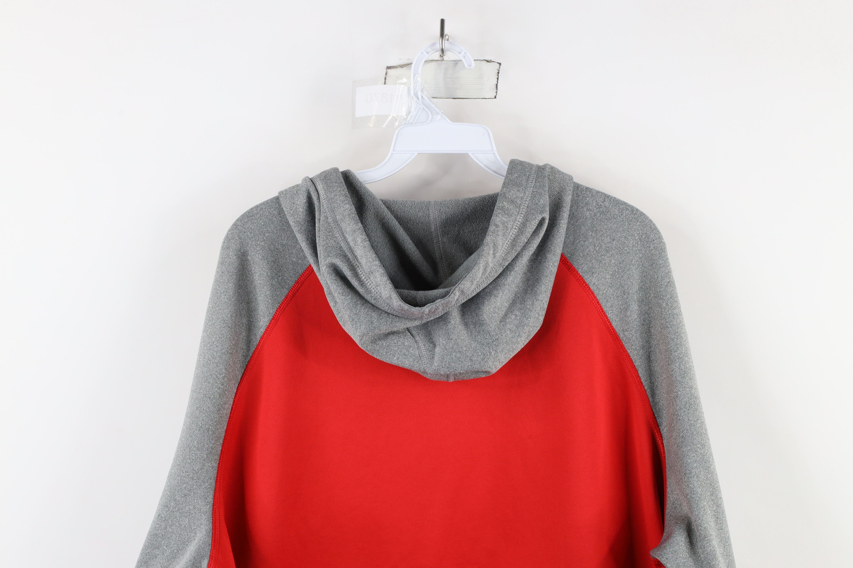 Nike × Vintage Nike Therma Fit Spell Out Ohio State University Hoodie Red Size US XXL / EU 58 / 5 - 13 Thumbnail