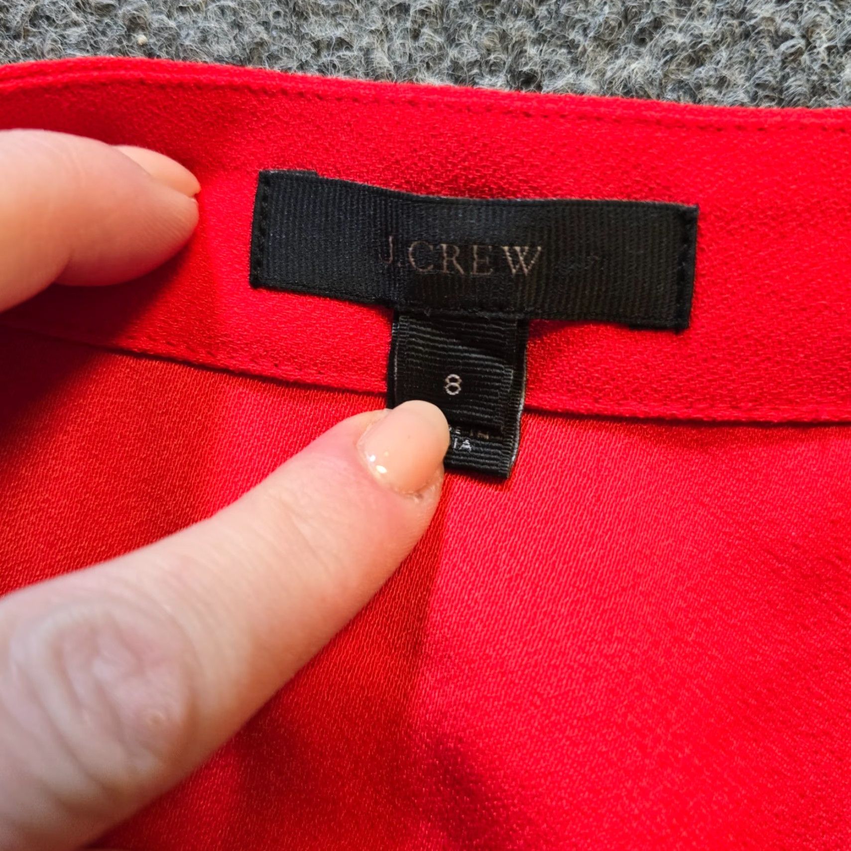 J.Crew J.CREW Top Womens Size 8 Red V-Neck Peplum Belted Long Sleeve Blouse Size M / US 6-8 / IT 42-44 - 4 Thumbnail