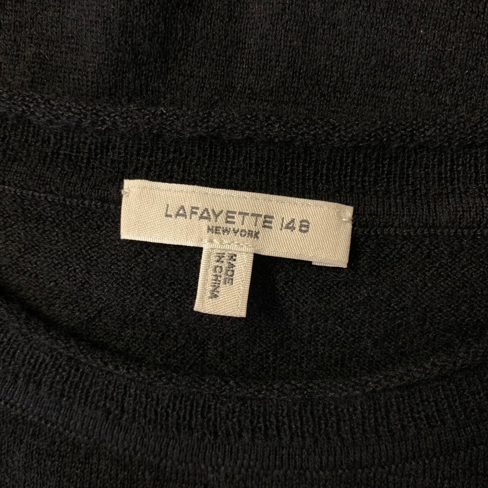 Lafayette 148 LAFAYETTE 148 Size XL Black Cashmere Pull On Sweater Size XL / US 12-14 / IT 48-50 - 5 Thumbnail