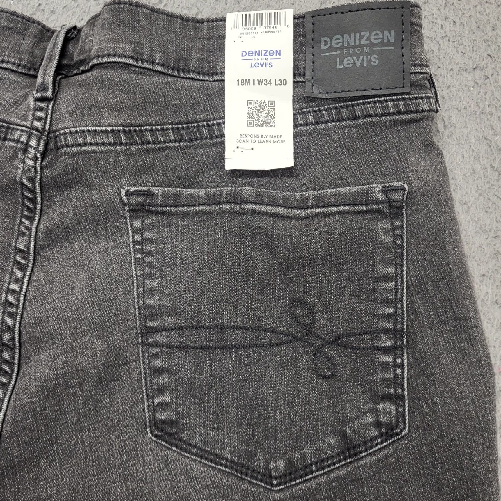 Denizen NWT Levi's Denizen Jeans Womens 18M 34x30 Charcoal Grey High Rise Skinny Denim Jeans Womens Men’s issue? Size 40" / US 18 - 4 Thumbnail