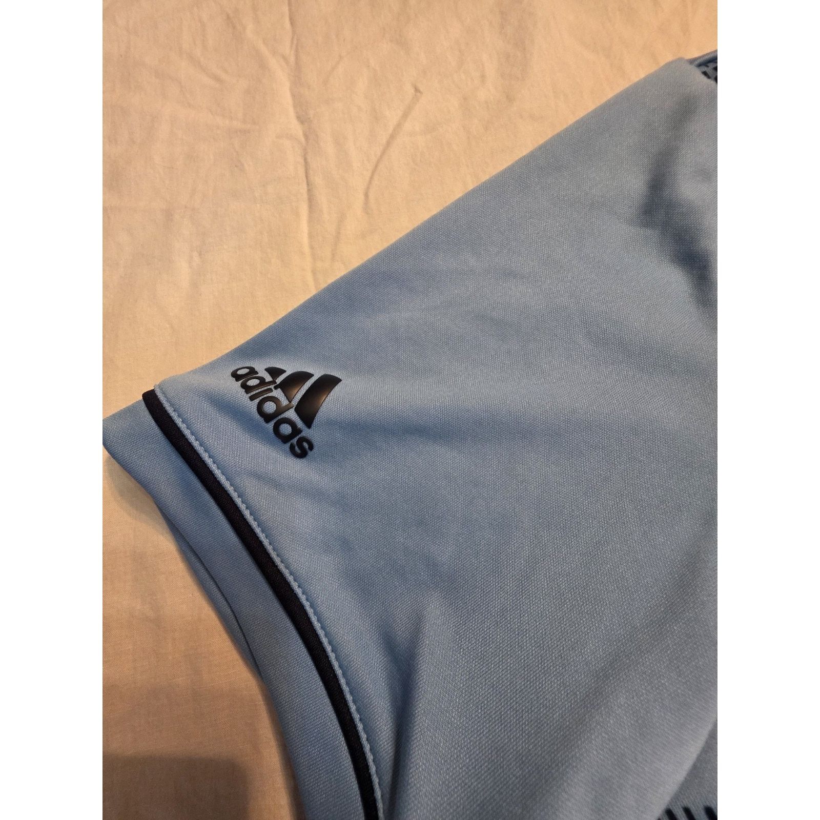Adidas Adidas Men's Size Medium Short Sleeve 3 Button Blue Golf Size US M / EU 48-50 / 2 - 3 Thumbnail