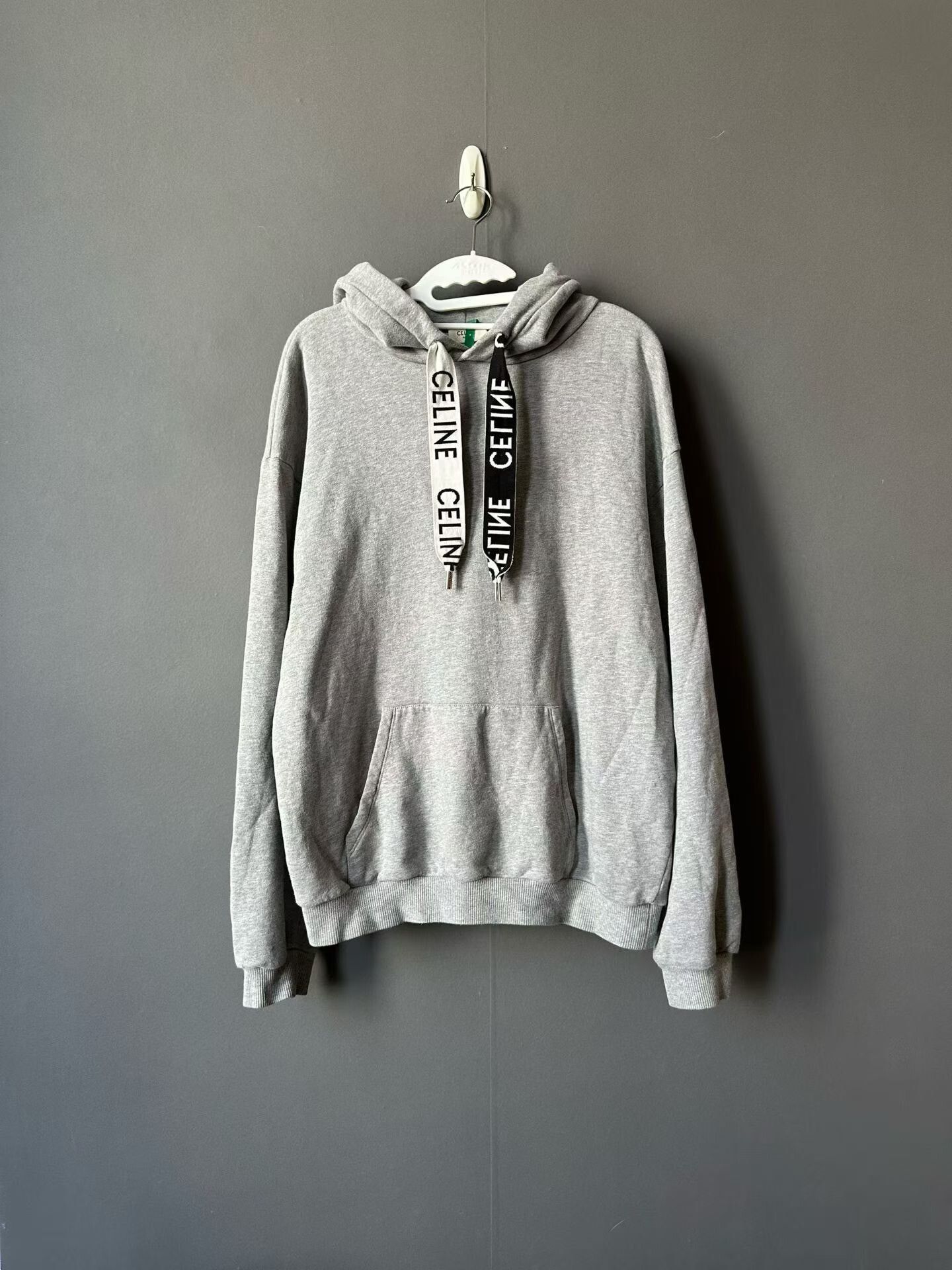 Celine Celine Gray Drawstring Hoodie Size US L / EU 52-54 / 3 - 1 Thumbnail