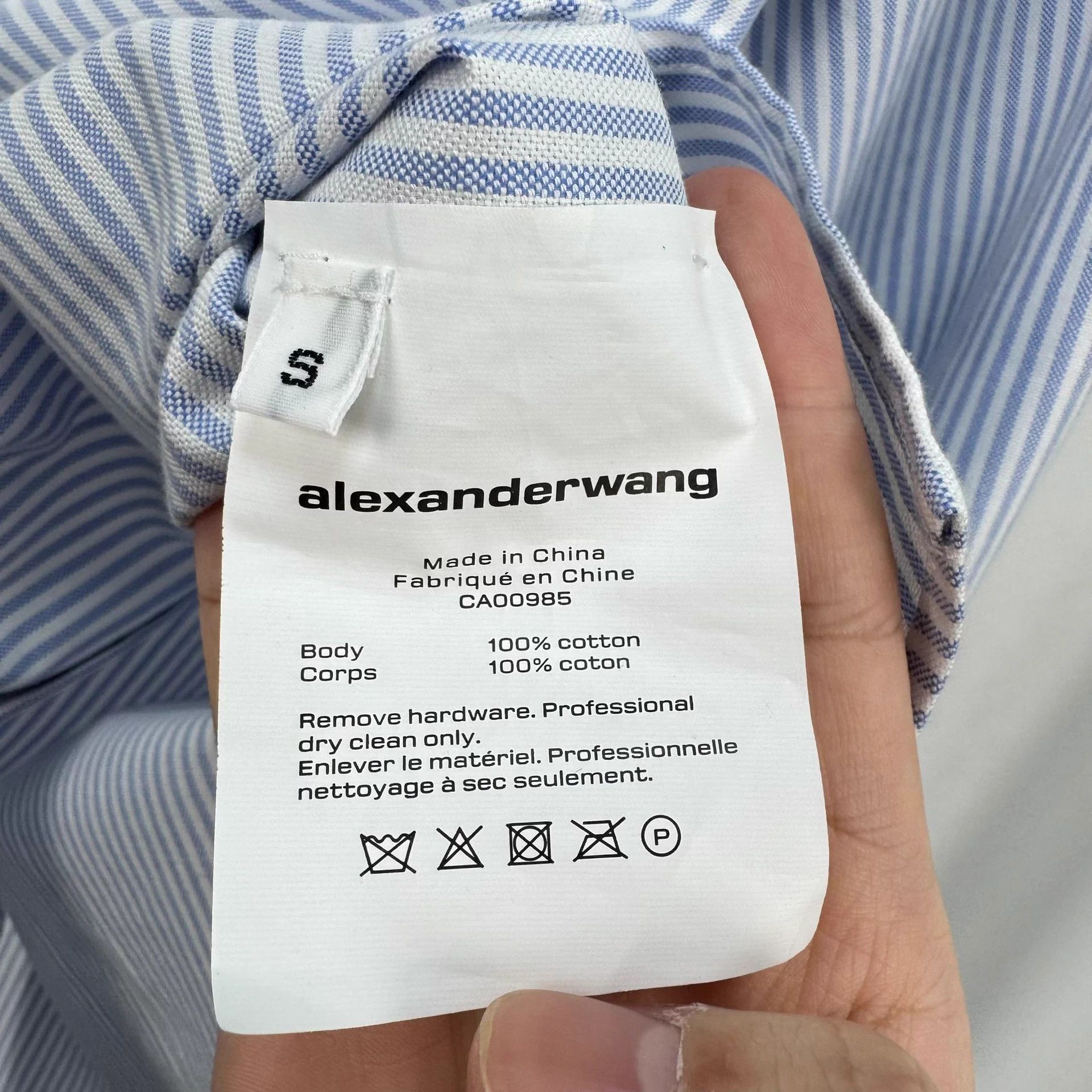 Alexander McQueen Alexander Wang chain embroidery stripe shirt S Size S / US 4 / IT 40 - 7 Thumbnail