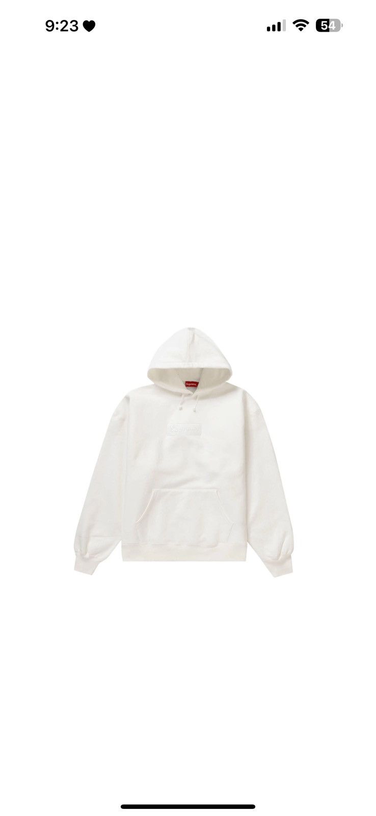 Image of Supreme Box Log Hoodie Fw23 in White, Men's (Size 2XL)