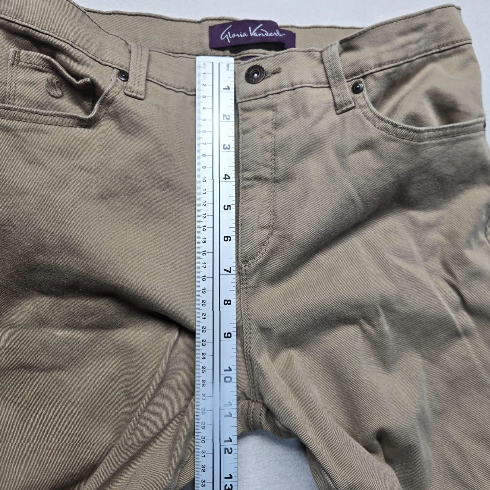 Gloria Vanderbilt Gloria Vanderbilt Women’s Stretch Twill Beige Khakis Pants 12P Petite Tan Beige Stretch Pockets Womens Size 34" / US 12 / IT 48 - 6 Thumbnail