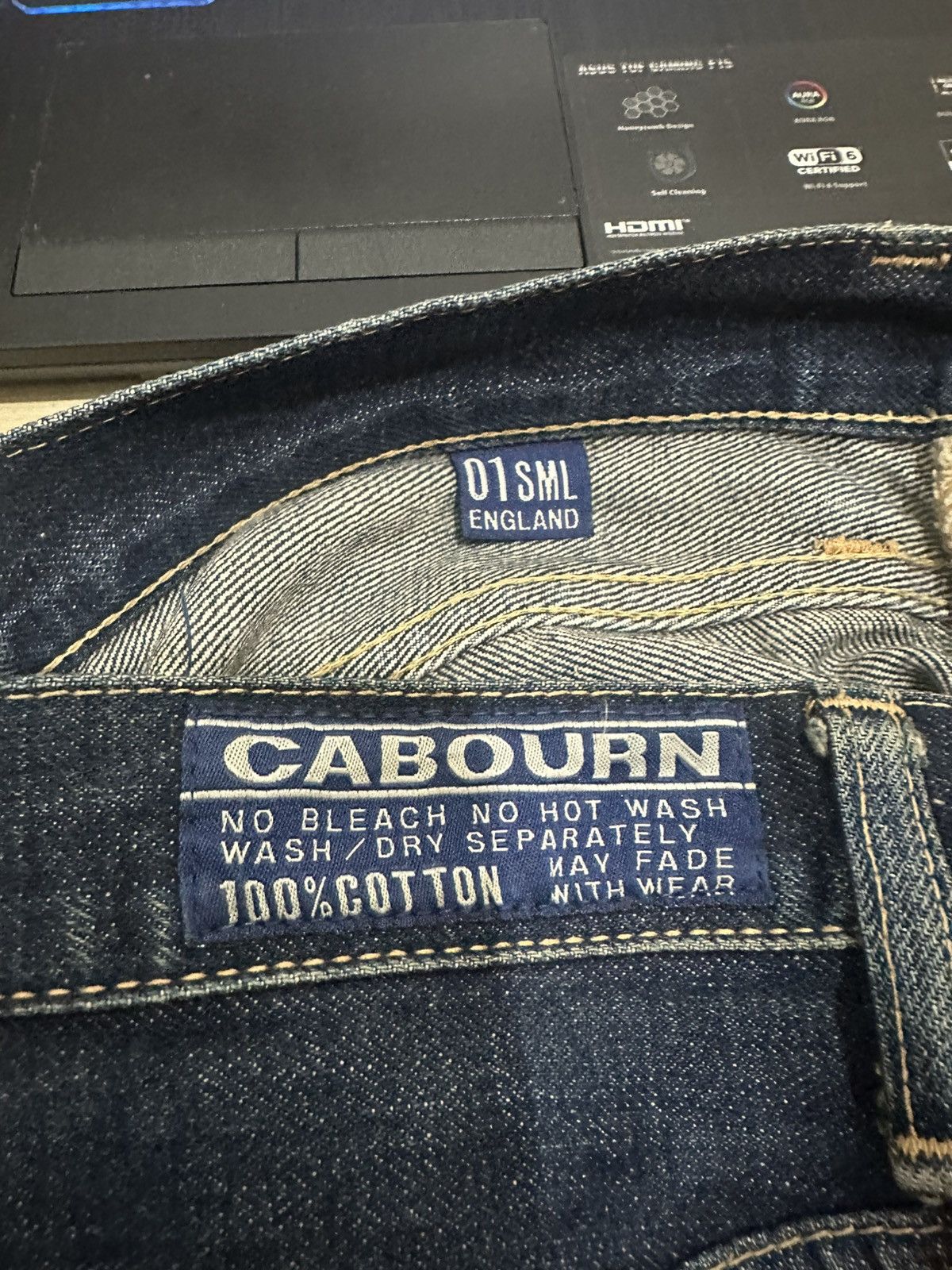 Nigel Cabourn Vintage 90s Nigel Cabourn Selvedge Clawmark Distress Jeans Size US 30 / EU 46 - 20 Thumbnail