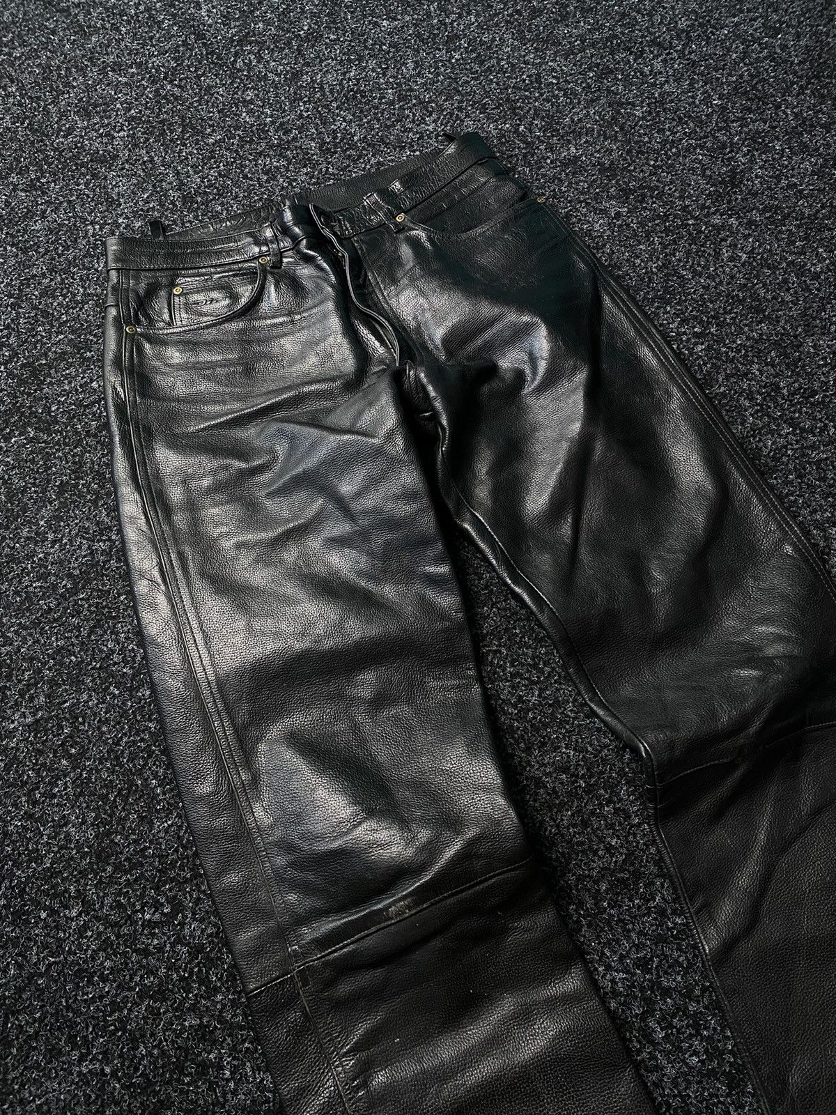 Leather Difi Leather Moto Biker Racing Pants Opium y2k Size US 33 - 5 Thumbnail
