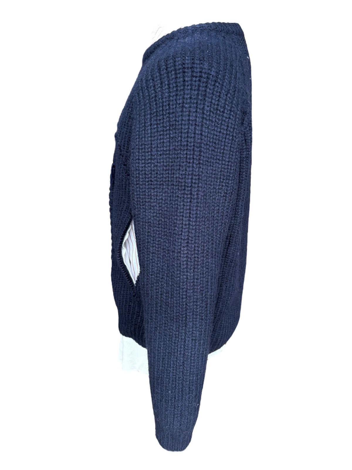 Maison Margiela Maison Margiela Navy Layered Three-Piece Sweater Size US L / EU 52-54 / 3 - 3 Thumbnail