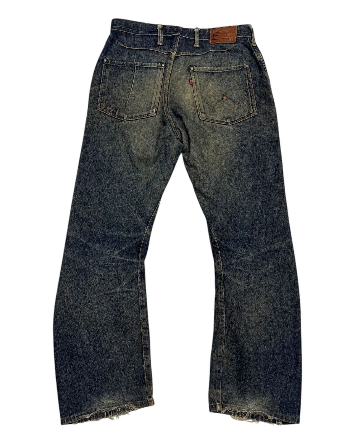 Edwin 🔥BAGGY EDWIN FUNCTION THRASHED DISTRESSED DENIM JEAN Size US 32 / EU 48 - 6 Thumbnail