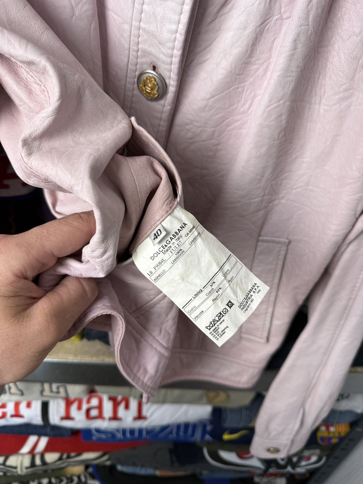 Dolce & Gabbana Dolce & Gabbana Leather Pink Opium Jacket Size S / US 4 / IT 40 - 9 Thumbnail