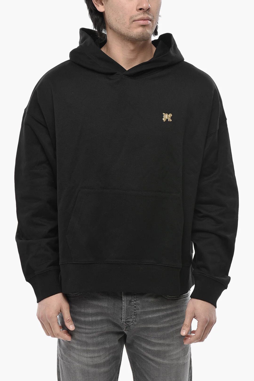 Palm Angels og1mm0326 Cotton Hoodie in Black Size US L / EU 52-54 / 3 - 1 Thumbnail