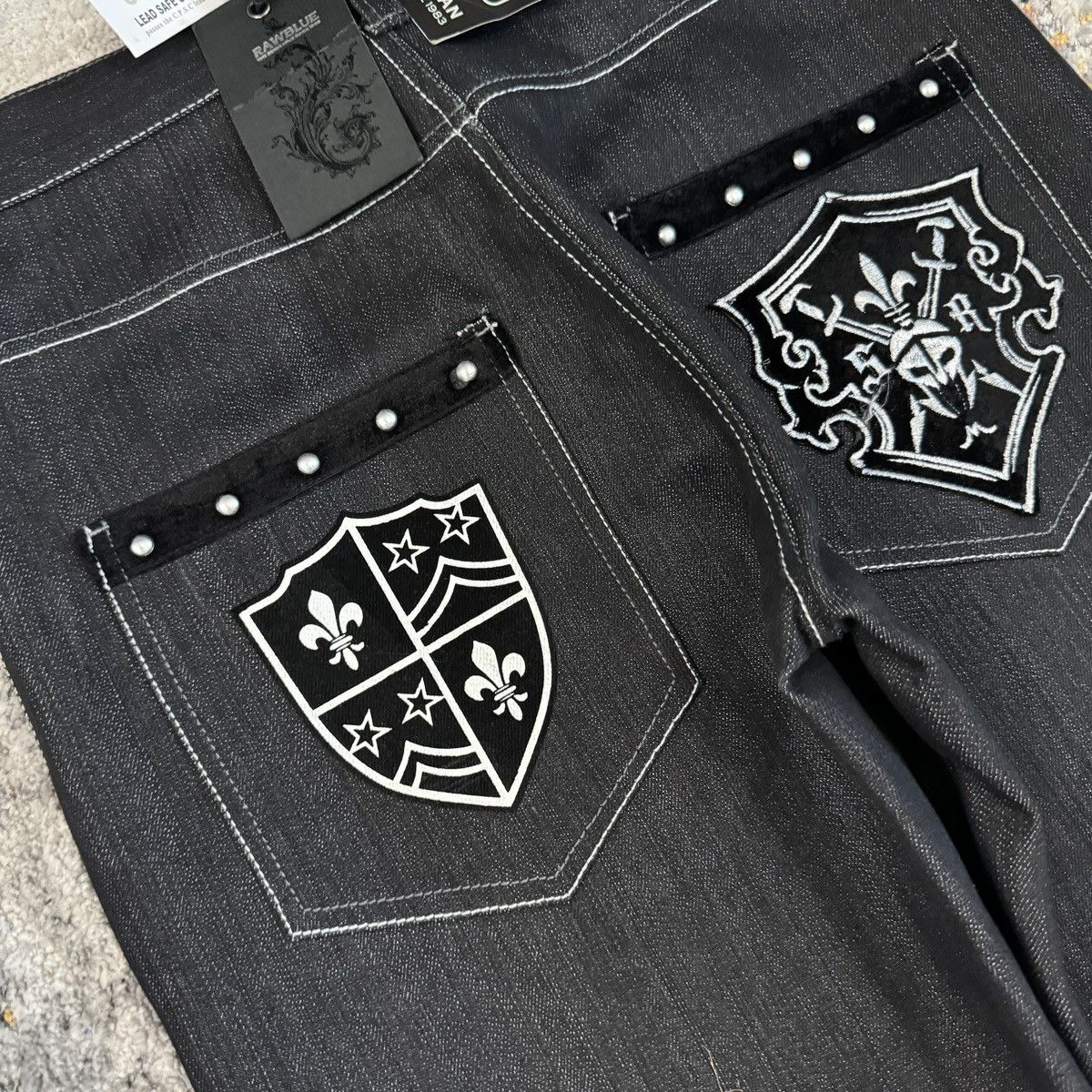 JNCO × Japanese Brand × Vintage Vintage Y2K Raw Blue baggy cybergoth jeans NWT Size US 32 / EU 48 - 3 Thumbnail