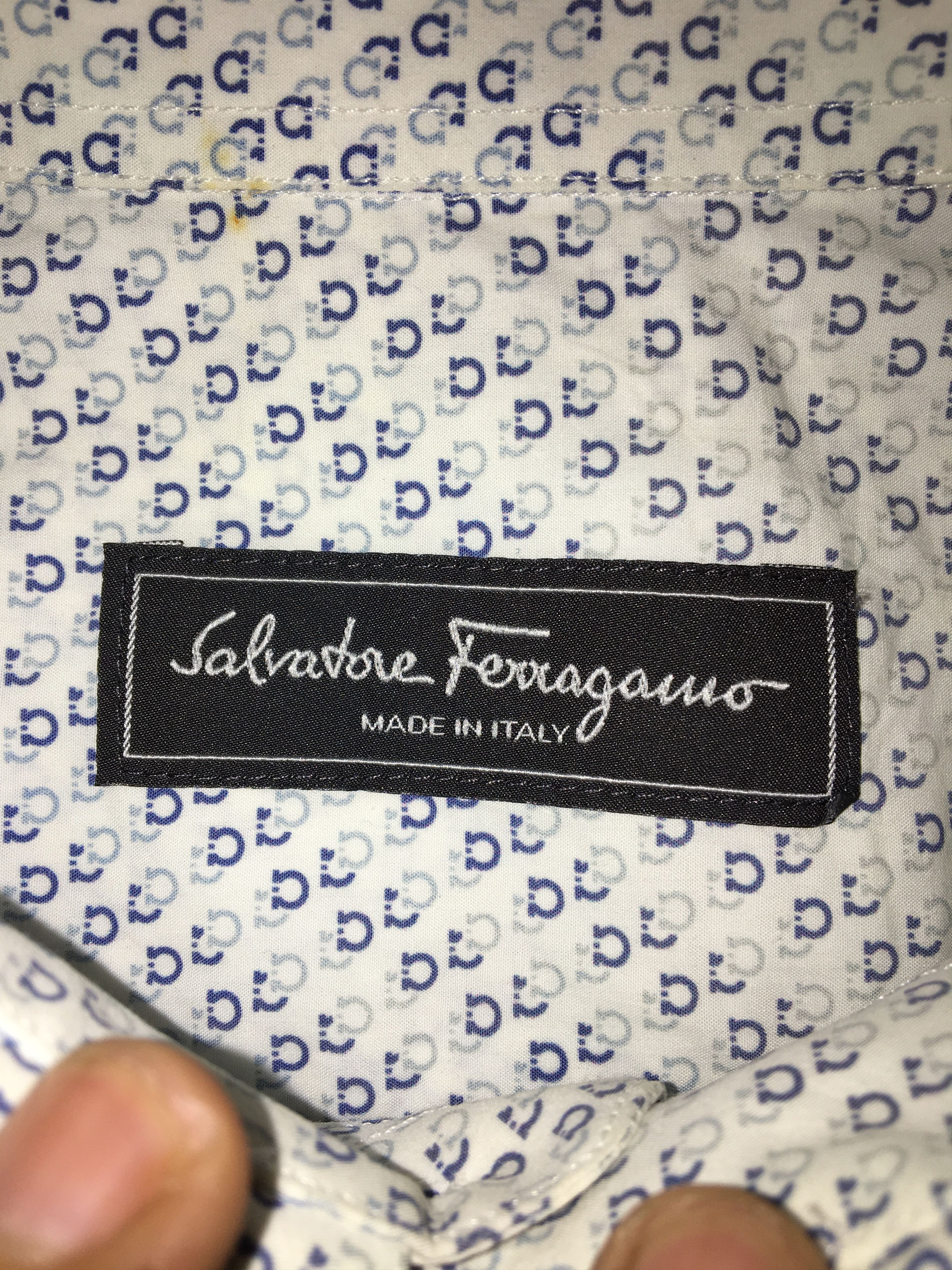 Designer Salvatore Ferragamo Button Ups Size US S / EU 44-46 / 1 - 4 Thumbnail