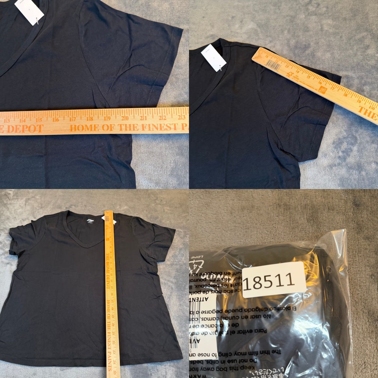 Old Navy Old Navy Everywear T Shirt Womens L Black 3 Piece Set V Neck Cotton NWT Size L / US 10 / IT 46 - 8 Thumbnail