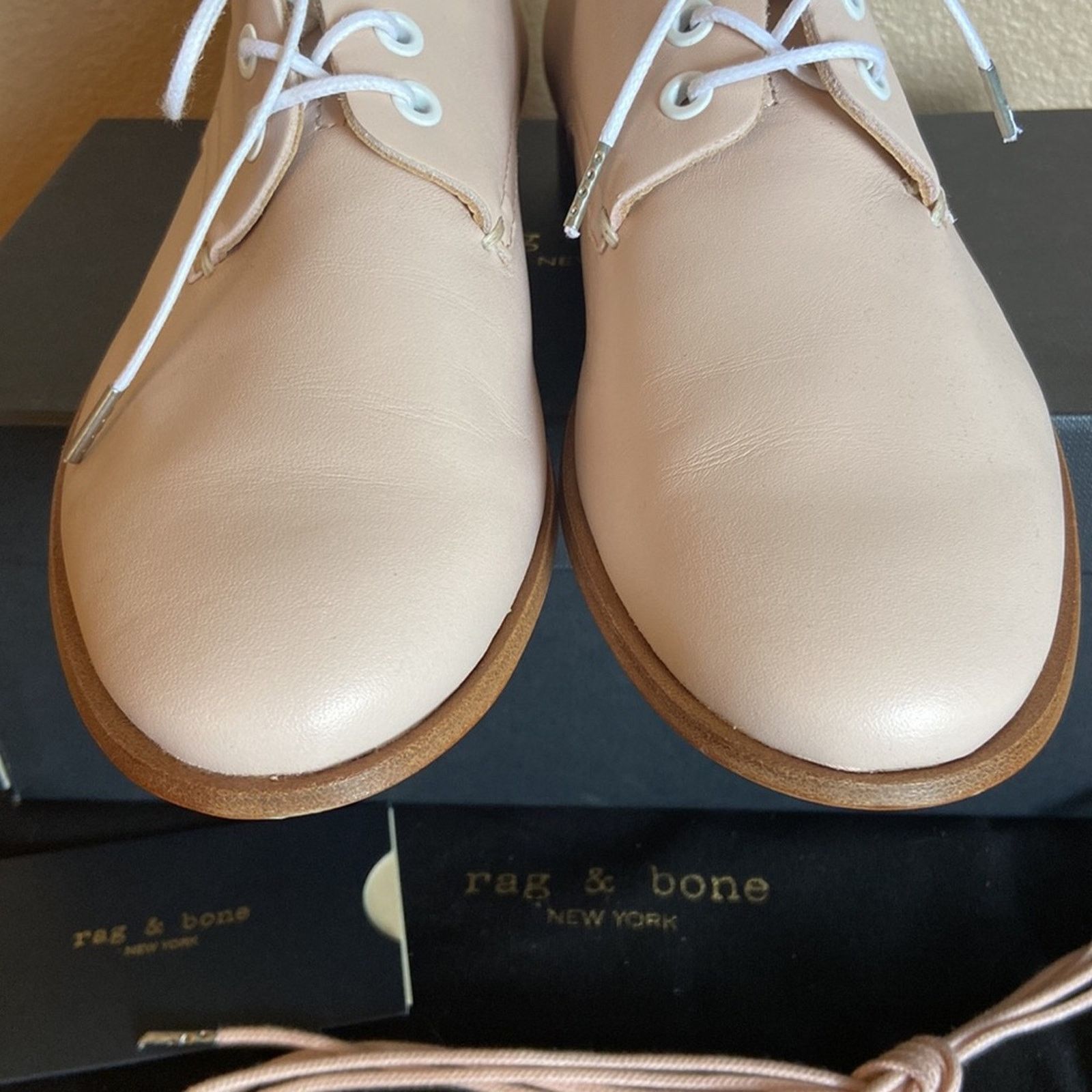 Rag & Bone NEW! rag & bone AUDREY 39.5 9.5 Pink Leather Loafer Oxford Size US 9.5 / IT 39.5 - 11 Thumbnail